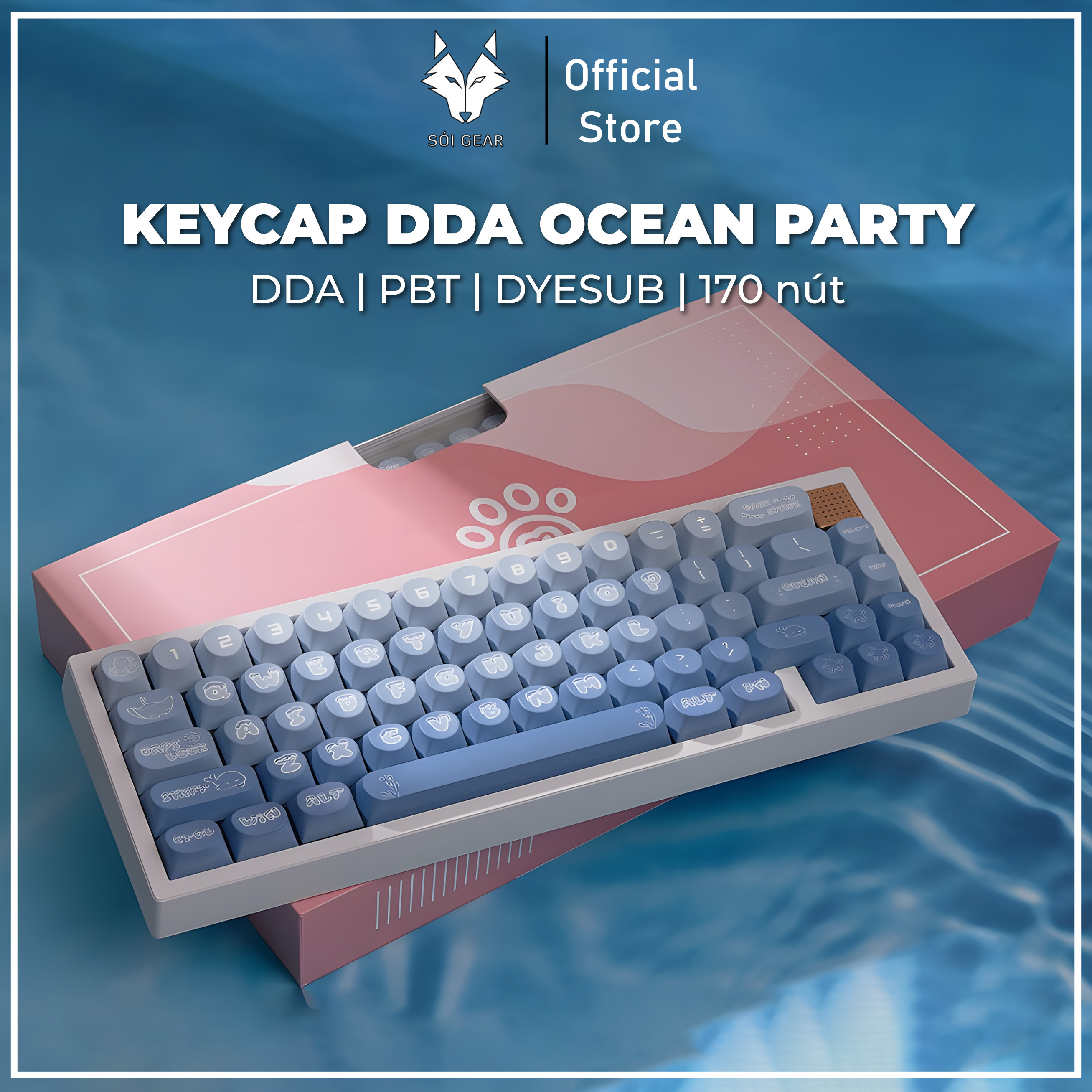 Keycap DDA Ocean Party PBT Dyesub