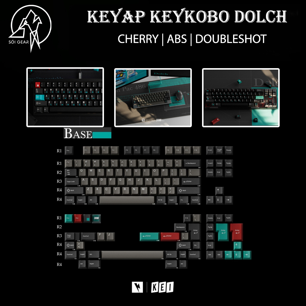 Keycap Cherry KeyKobo Dolch ABS Doubleshot