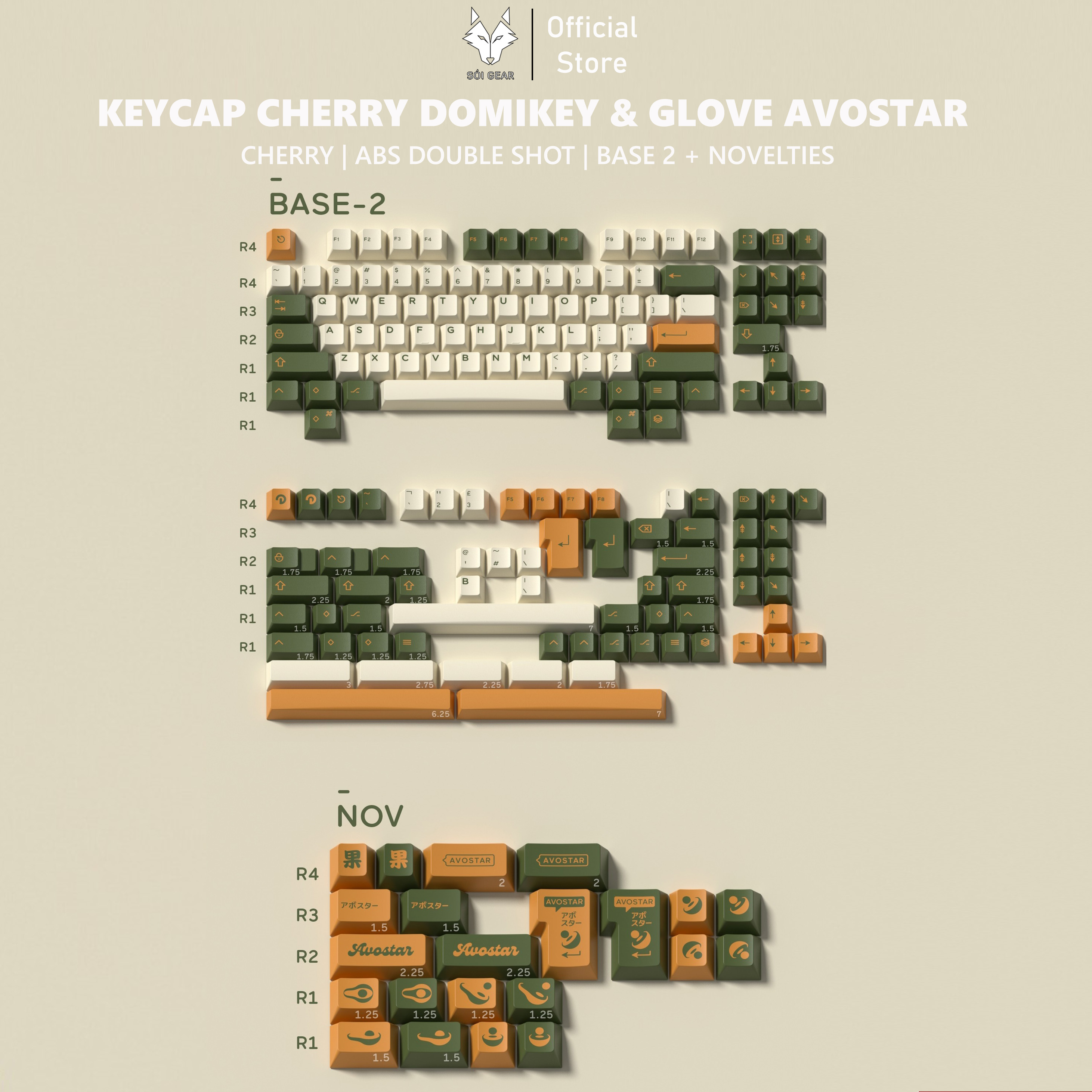 Keycap Cherry Domikey x Glove Avostar