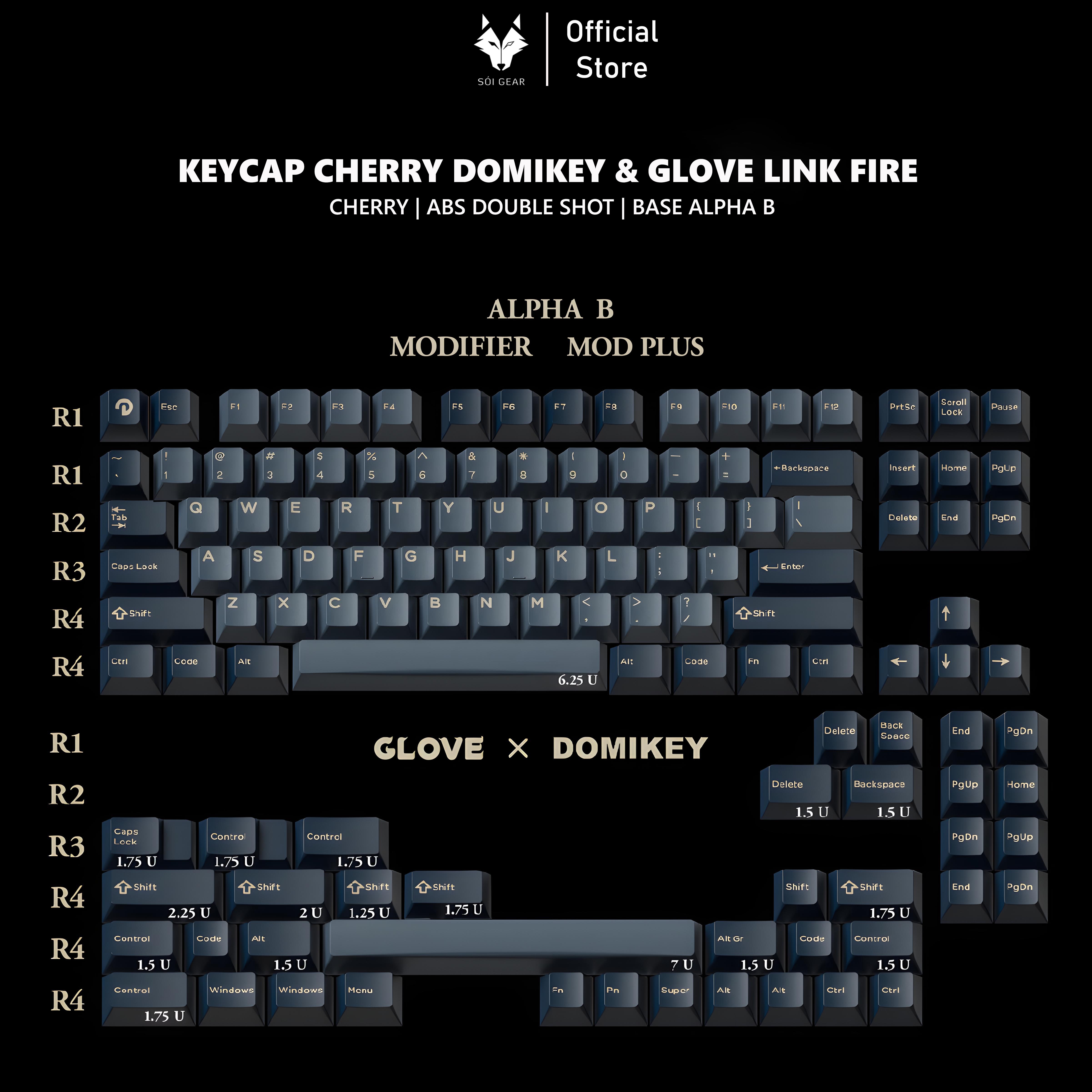 Keycap Cherry Domikey x Glove Link Fire