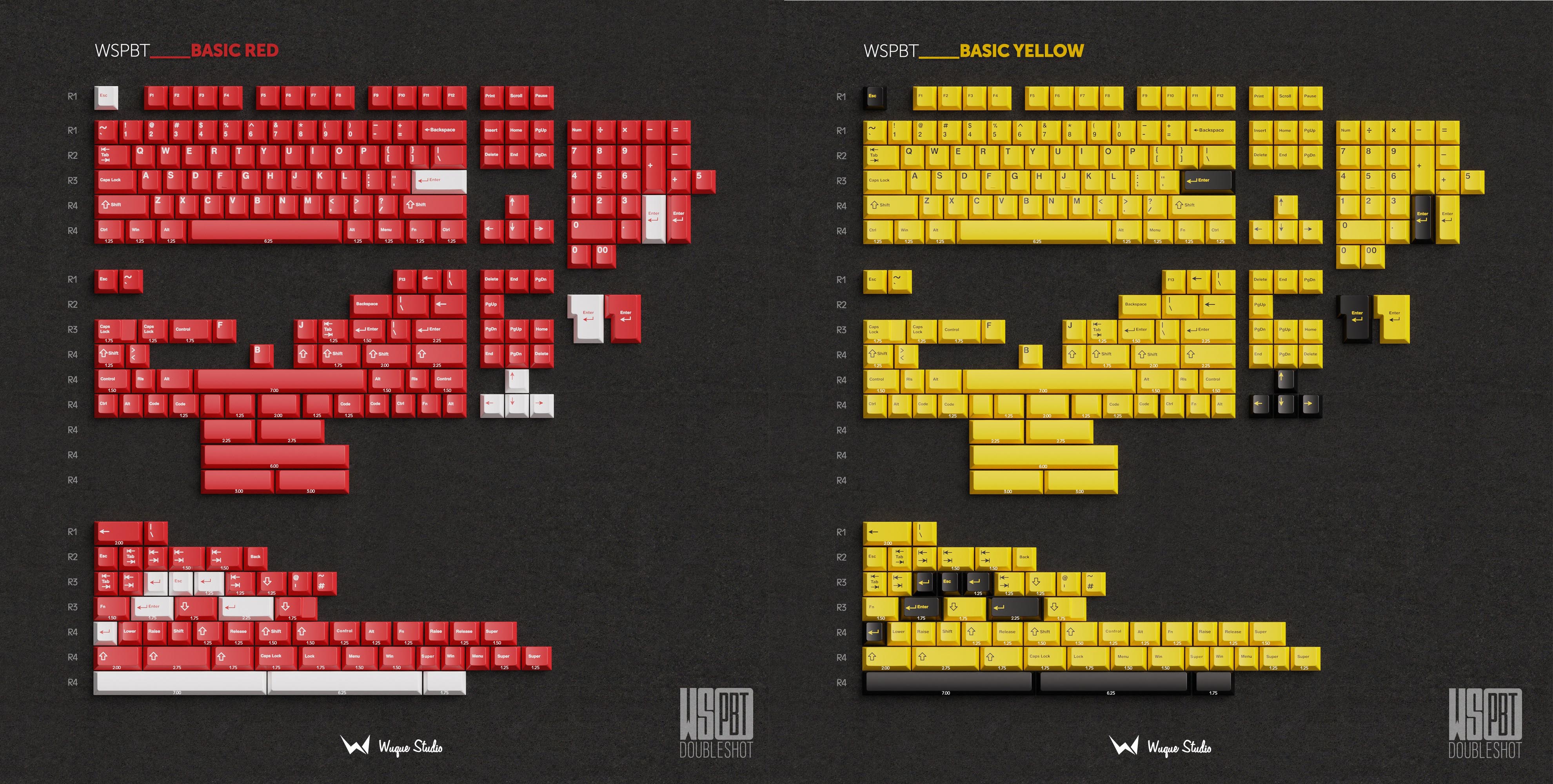 [In Stock] Keycap WS Basic Red/Yellow
