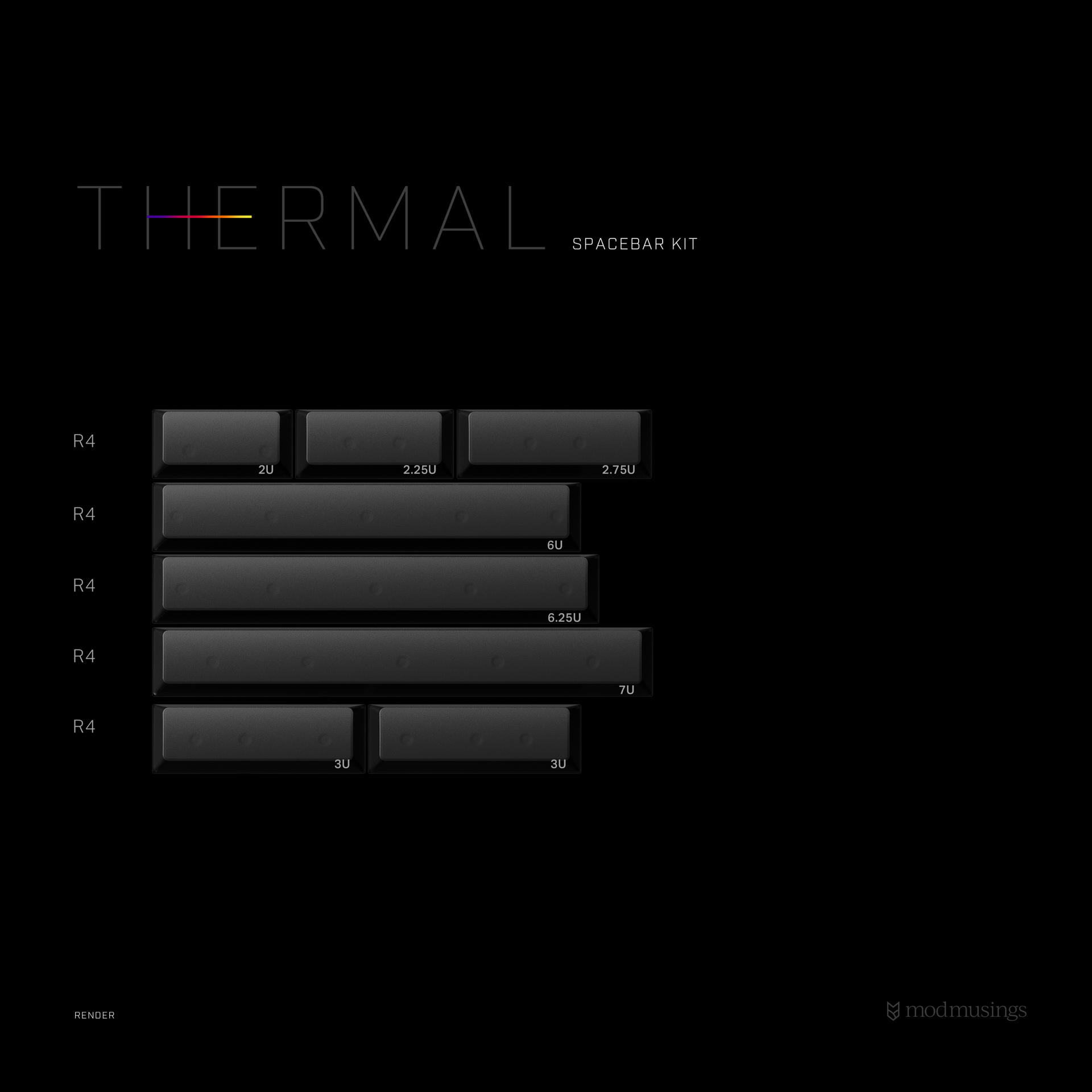 [Pre Order] Keycap PBTFans Thermal Cherry ABS Doubleshot
