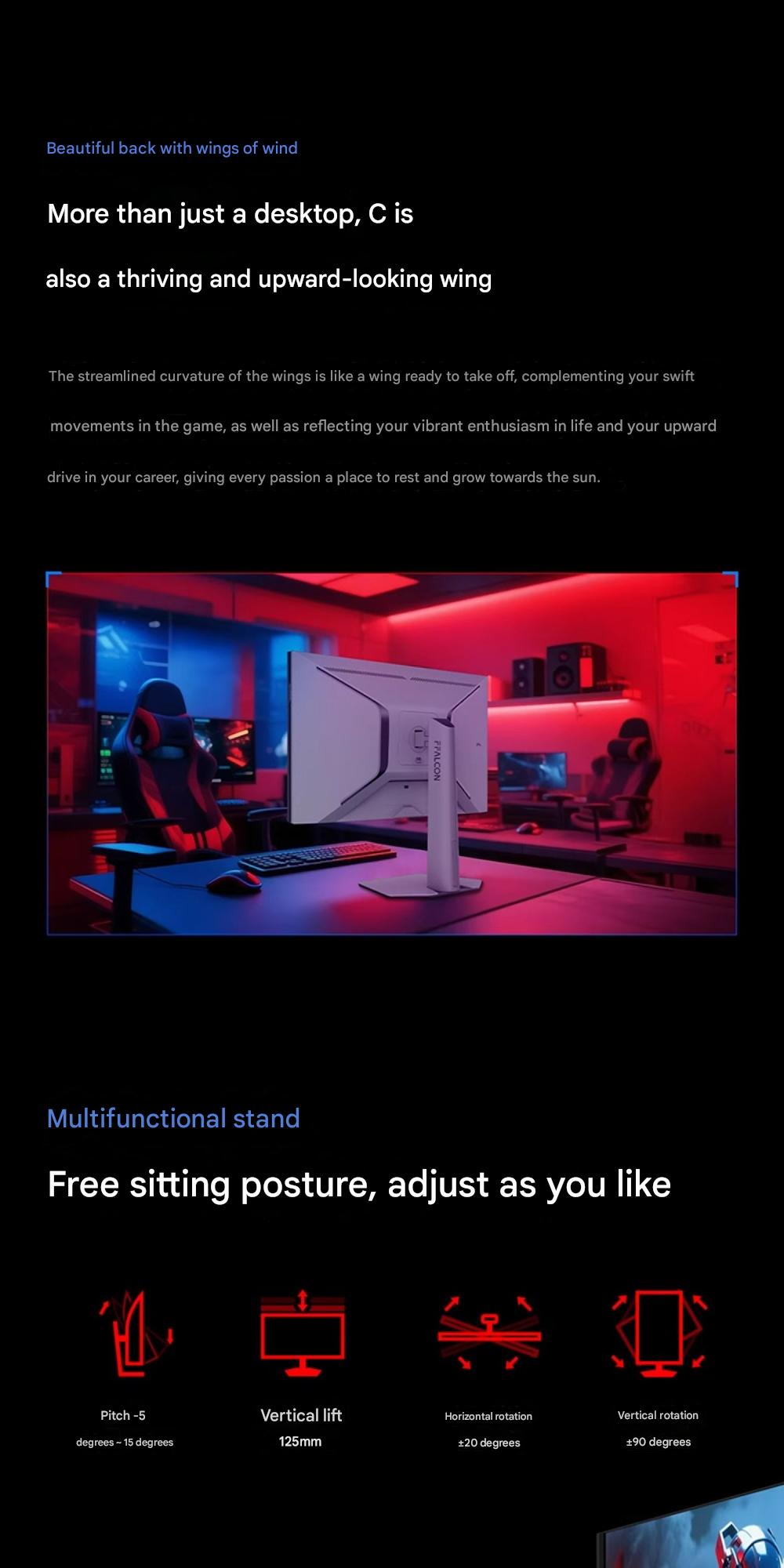 Màn hình FFalcon Q6 27 Inch 2K - QD - MiniLED - FAST- HVA - 180hz - HDR 600