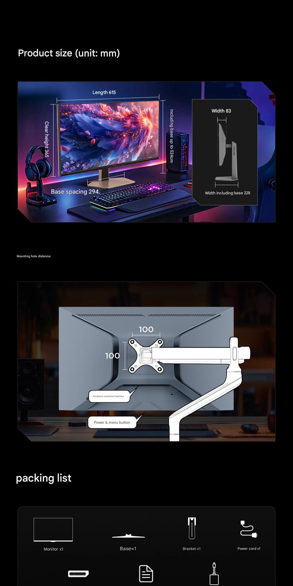 Màn hình FFalcon Q6 27 Inch 2K - QD - MiniLED - FAST- HVA - 180hz - HDR 600