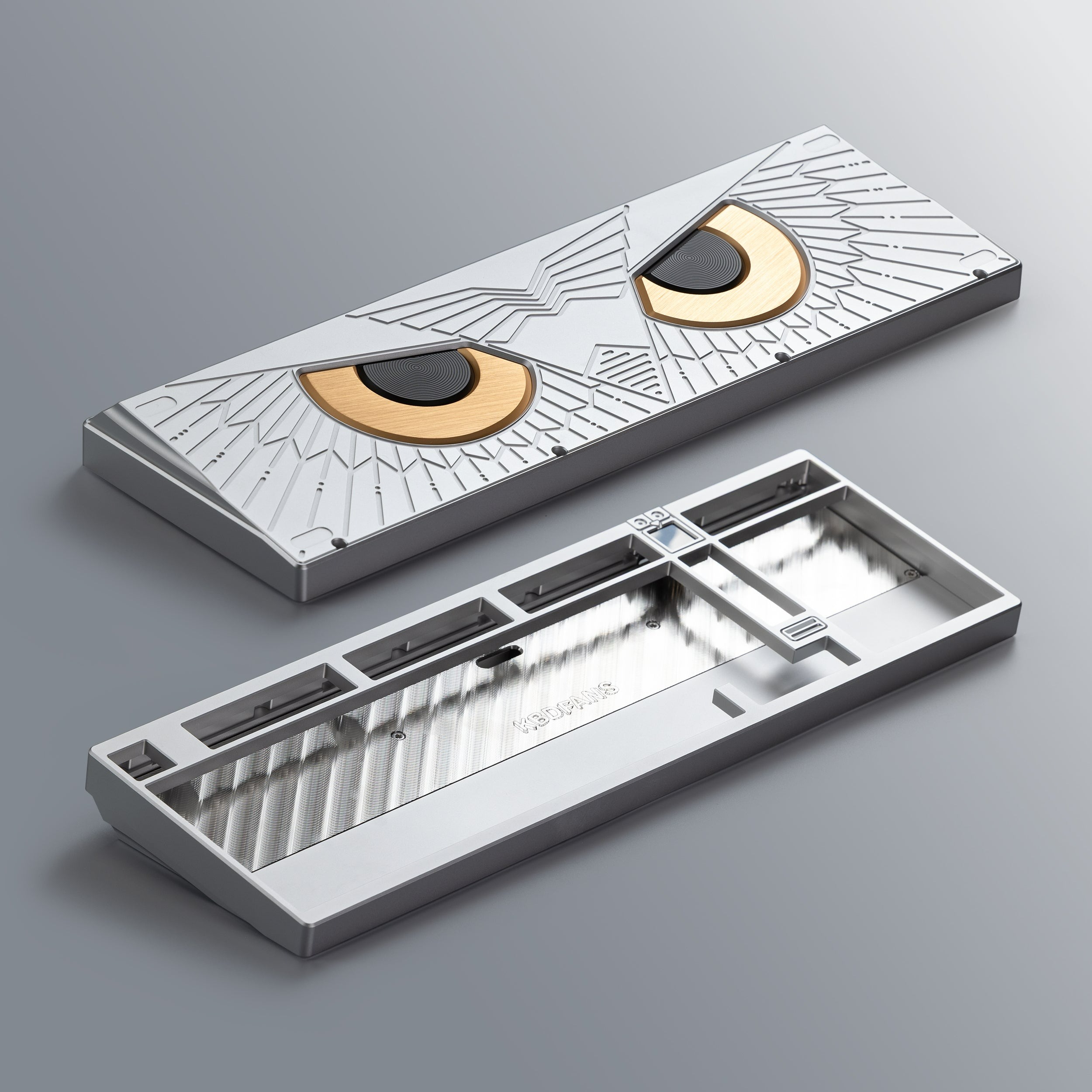 [In Stock] Athena1800 - Anod Silver - Cover Plate CF - Plate CF - PCB + foam hotswap - LCD Anod Brass Gold