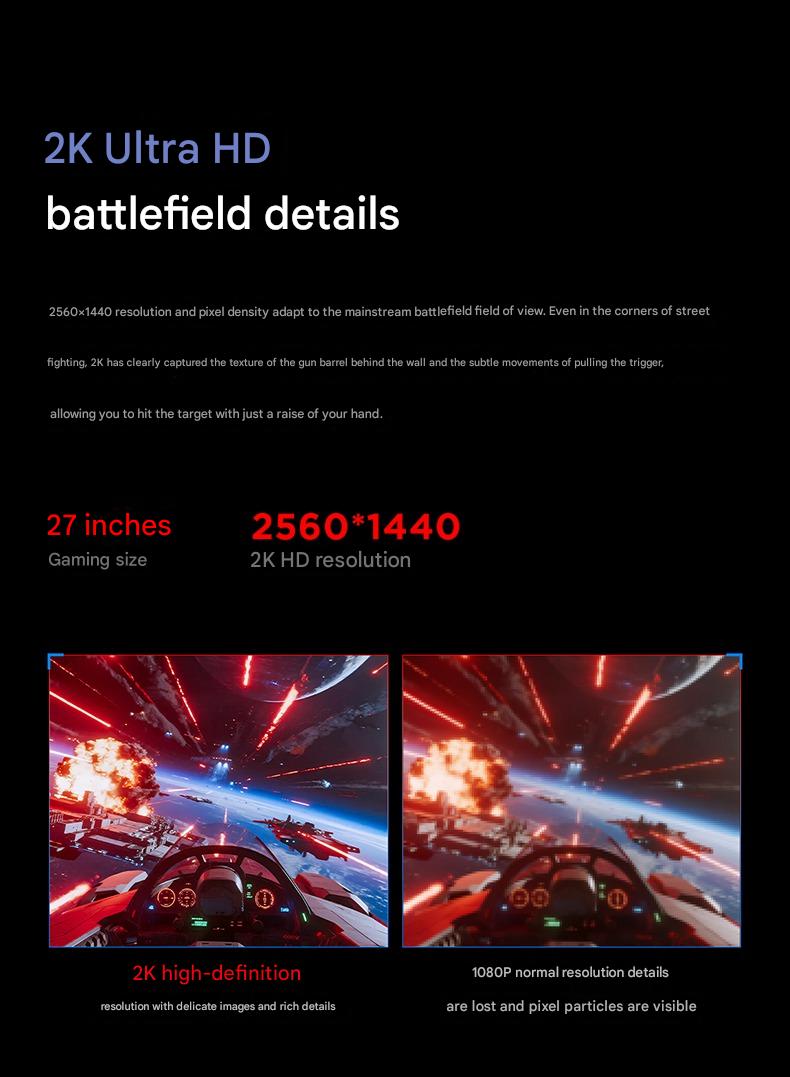 Màn hình FFalcon Q6 27 Inch 2K - QD - MiniLED - FAST- HVA - 180hz - HDR 600