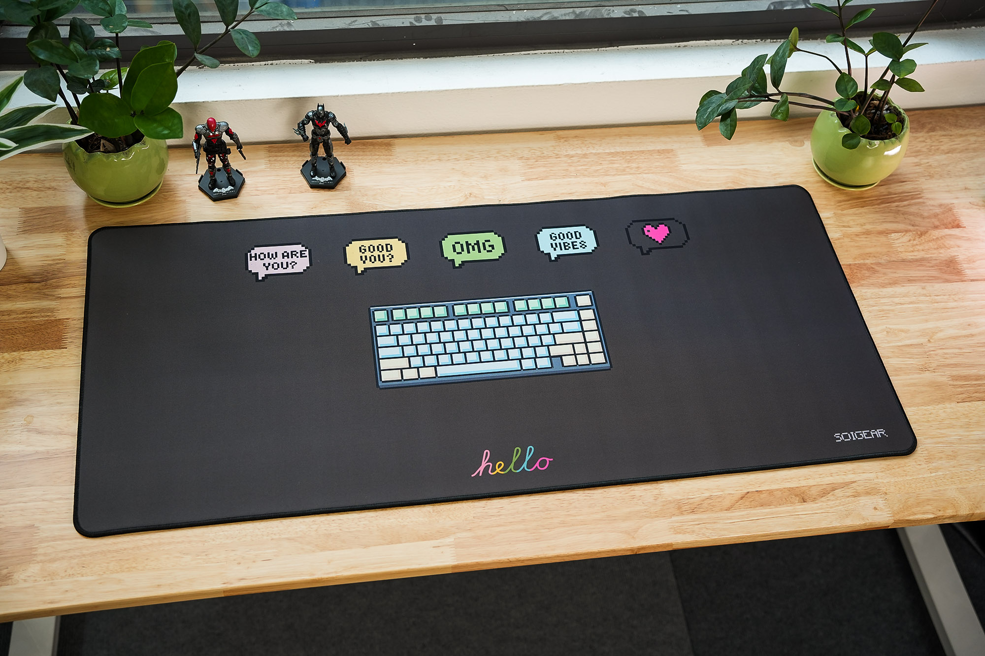 Deskmat Sói Gear Hello dày 5mm