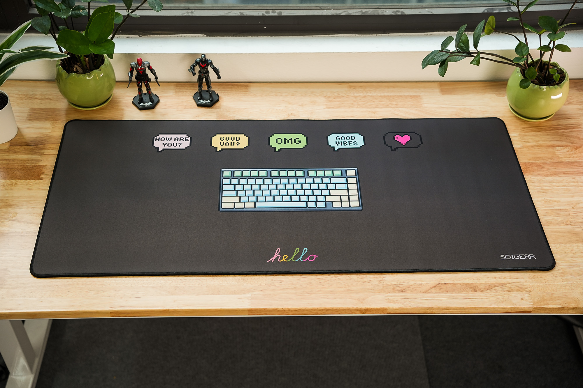 Deskmat Sói Gear Hello dày 5mm