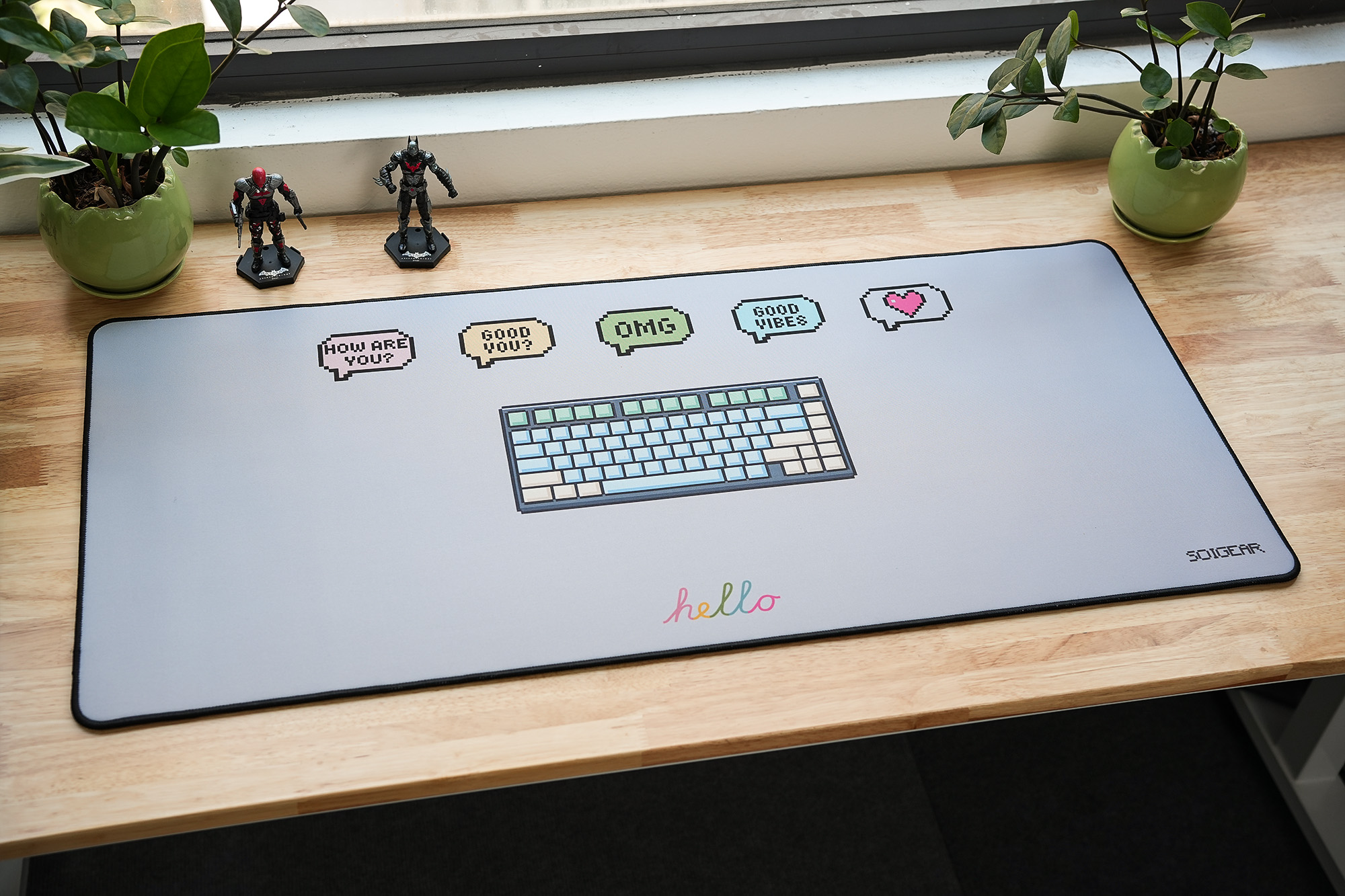 Deskmat Sói Gear Hello dày 5mm
