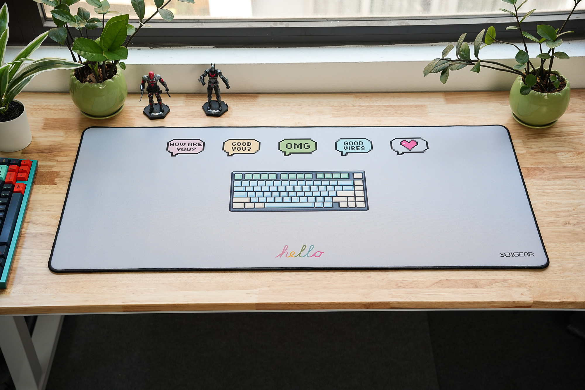 Deskmat Sói Gear Hello dày 5mm