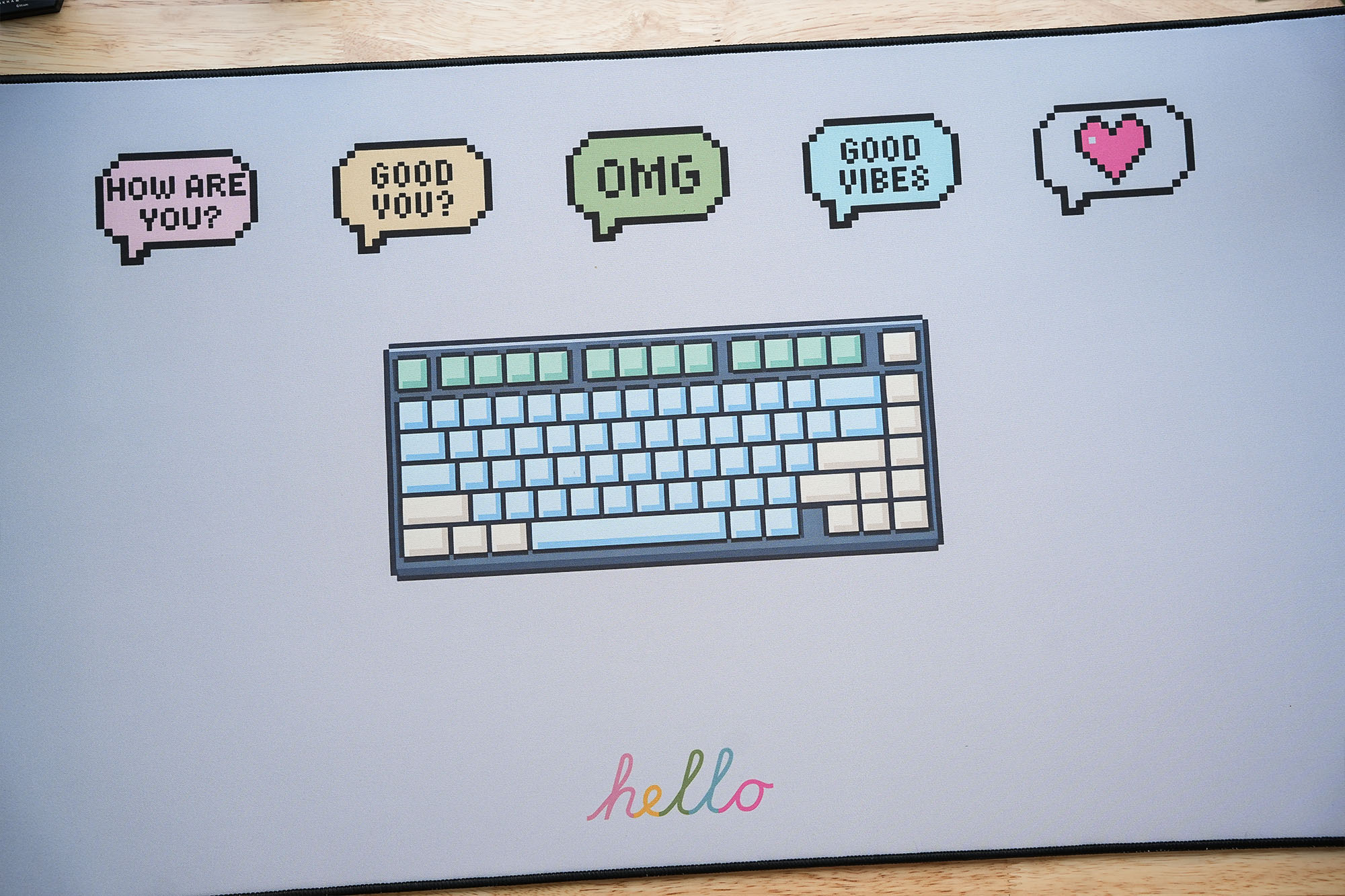 Deskmat Sói Gear Hello dày 5mm