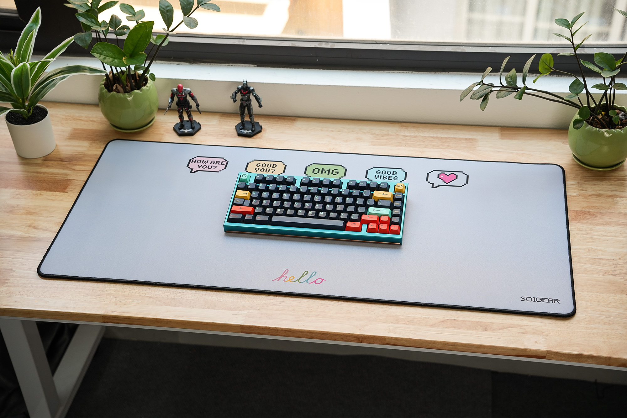 Deskmat Sói Gear Hello dày 5mm