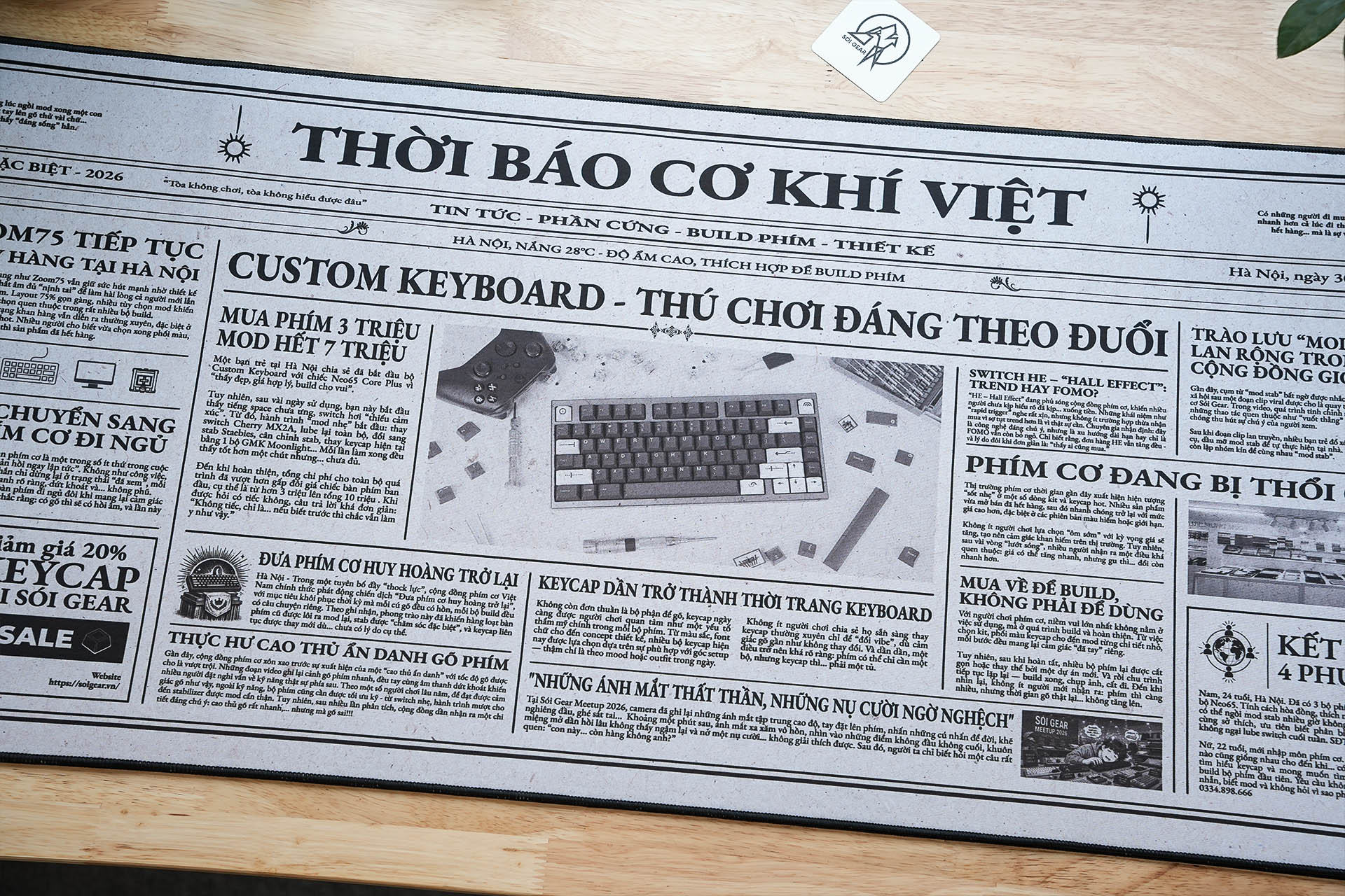 Deskmat Sói Gear Thời Báo