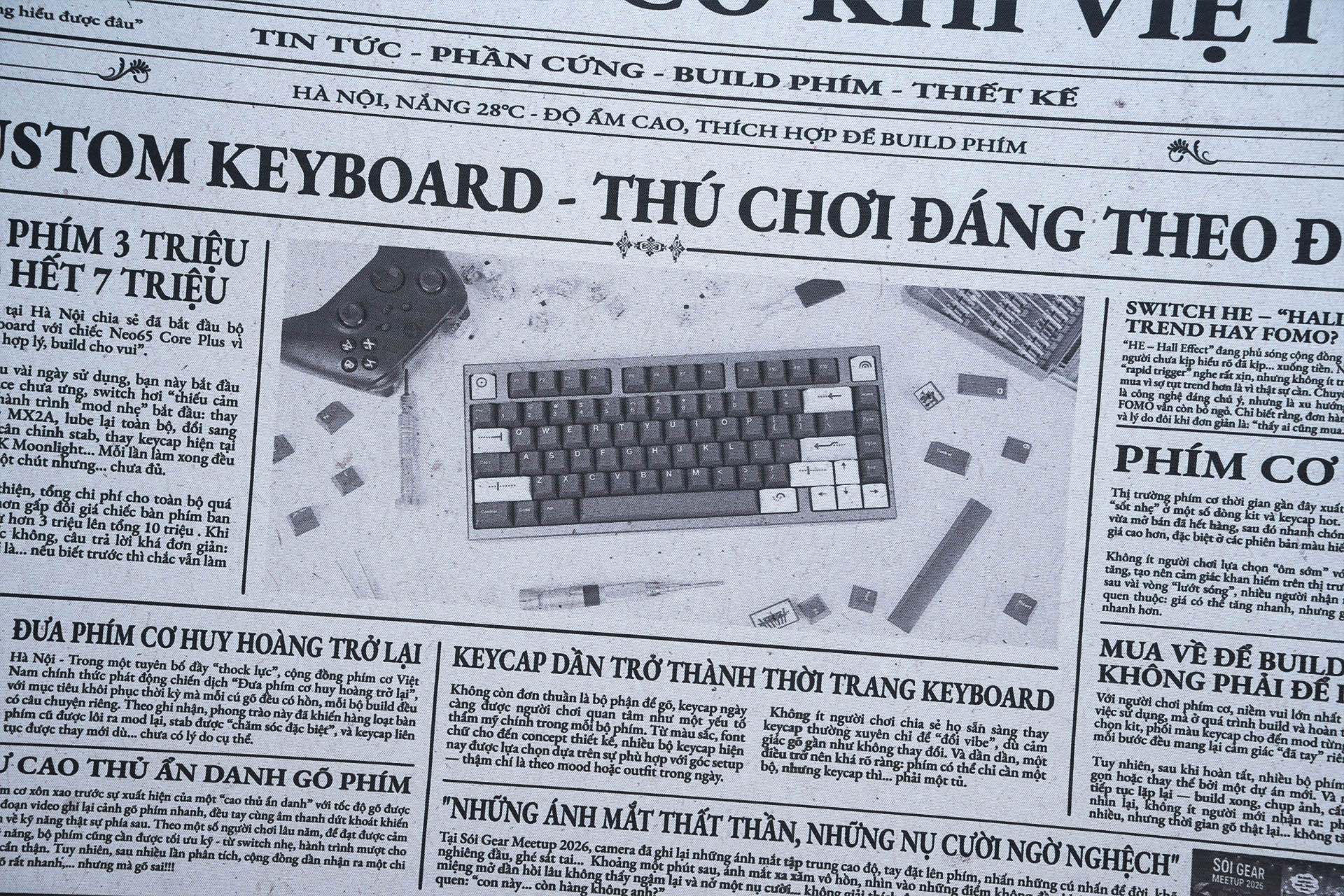 Deskmat Sói Gear Thời Báo