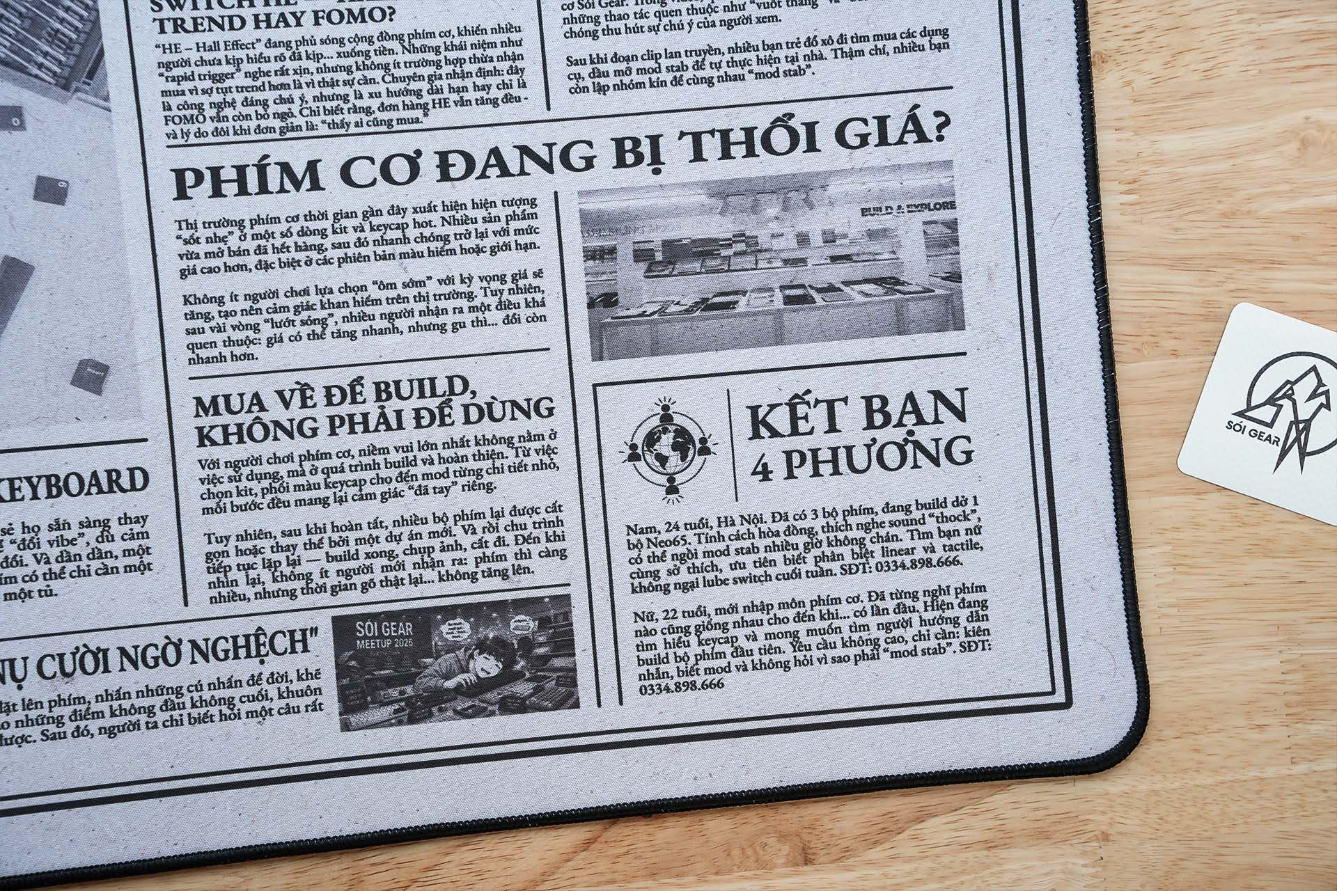 Deskmat Sói Gear Thời Báo