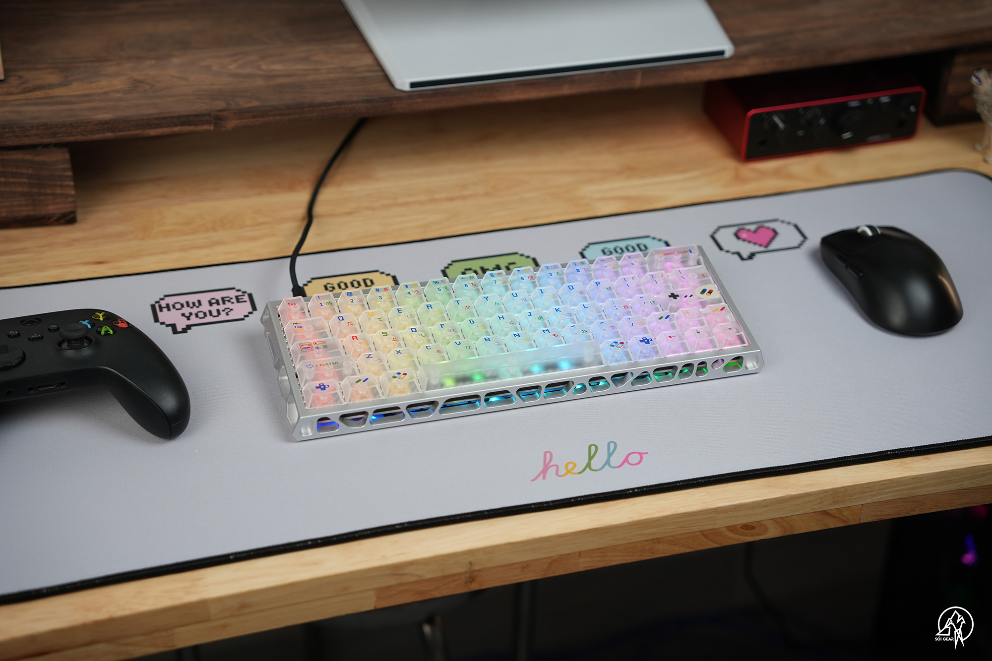 [Prebuilt by Sói] Everglide AE64Pro HE - Gateron Magnetic Jade Max - SFC PC Trắng
