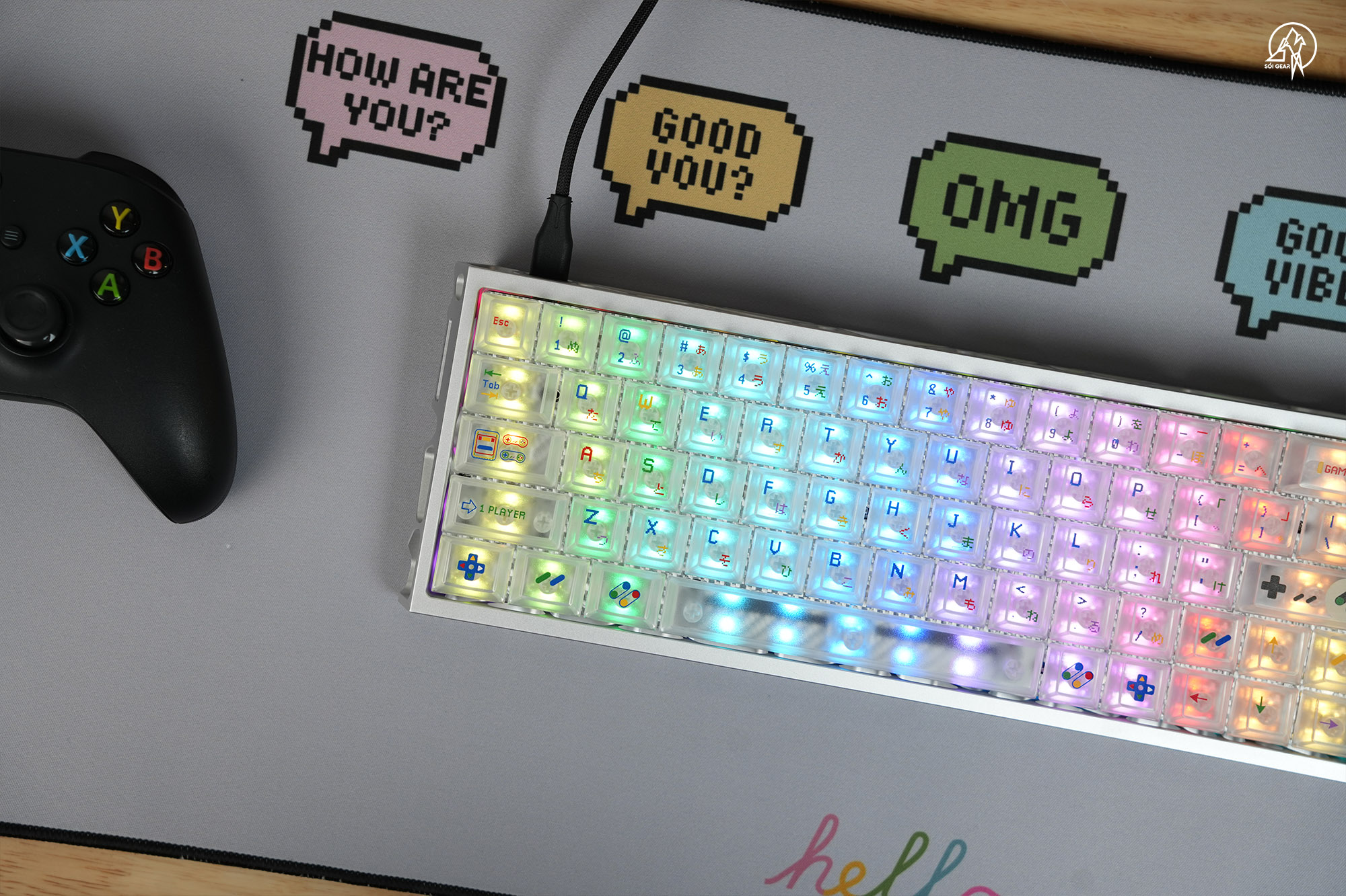 [Prebuilt by Sói] Everglide AE64Pro HE - Gateron Magnetic Jade Max - SFC PC Trắng