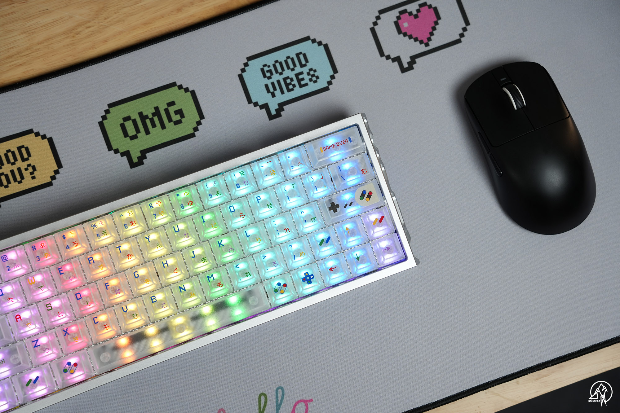 [Prebuilt by Sói] Everglide AE64Pro HE - Gateron Magnetic Jade Max - SFC PC Trắng