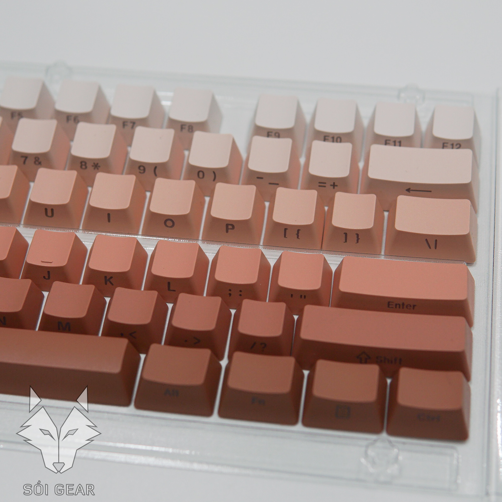 [In-stock] Keycap OEM PBT Ninja Gradient Xuyên led - Hồng