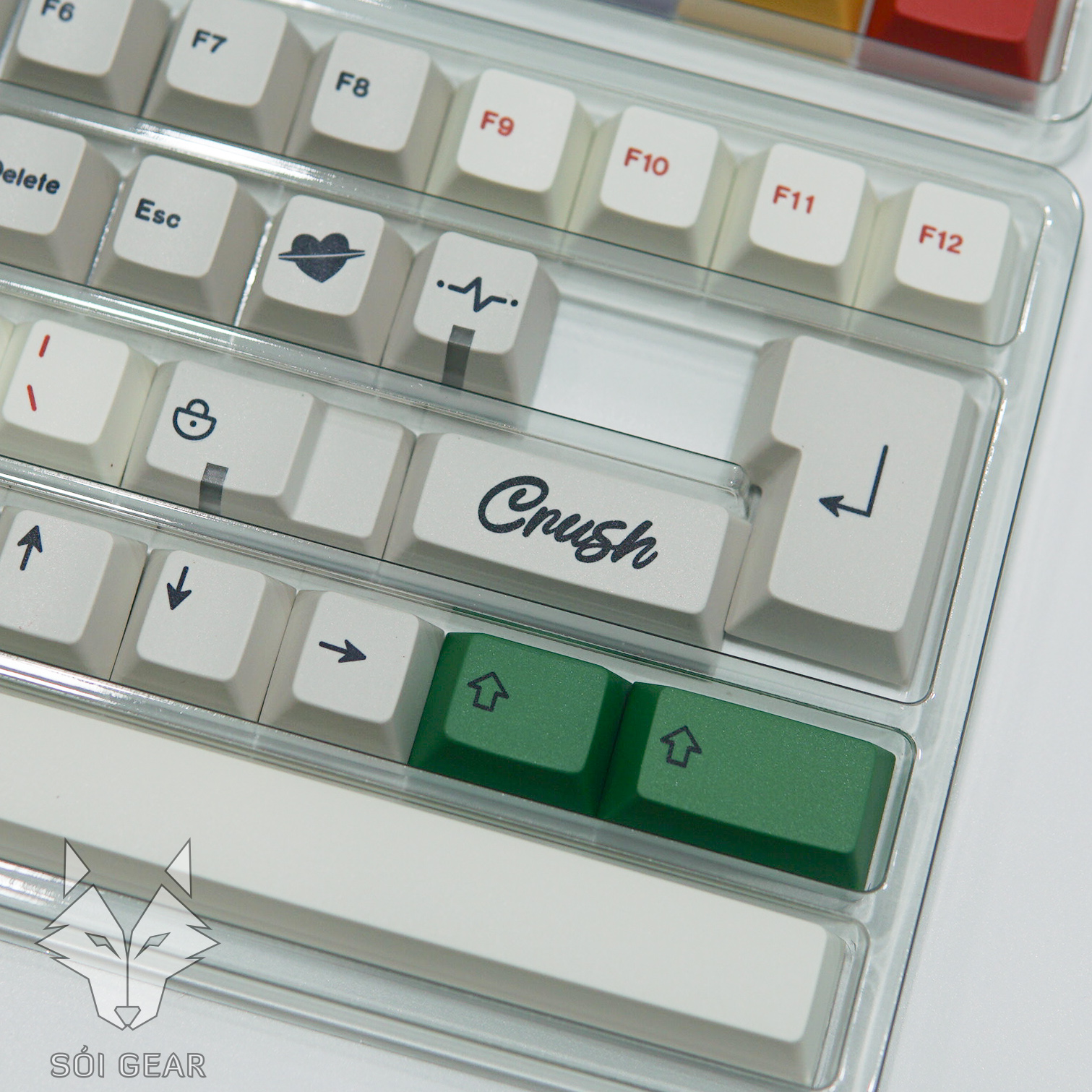 [In Stock] Keycap Key House Cherry RGB Silver PBT Dyesub