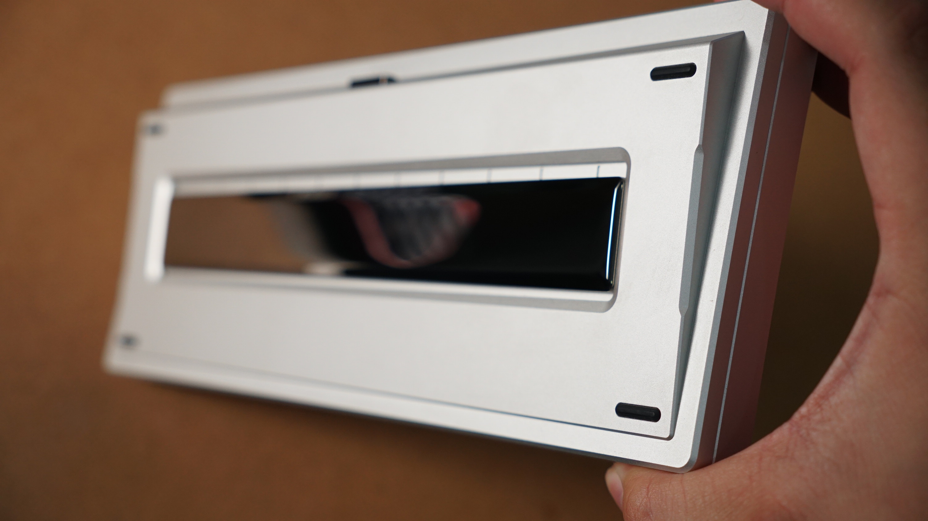 [Prebuilt by Sói] BD60 Anodized Quick Silver - Hutt - Keycap Red Samurai