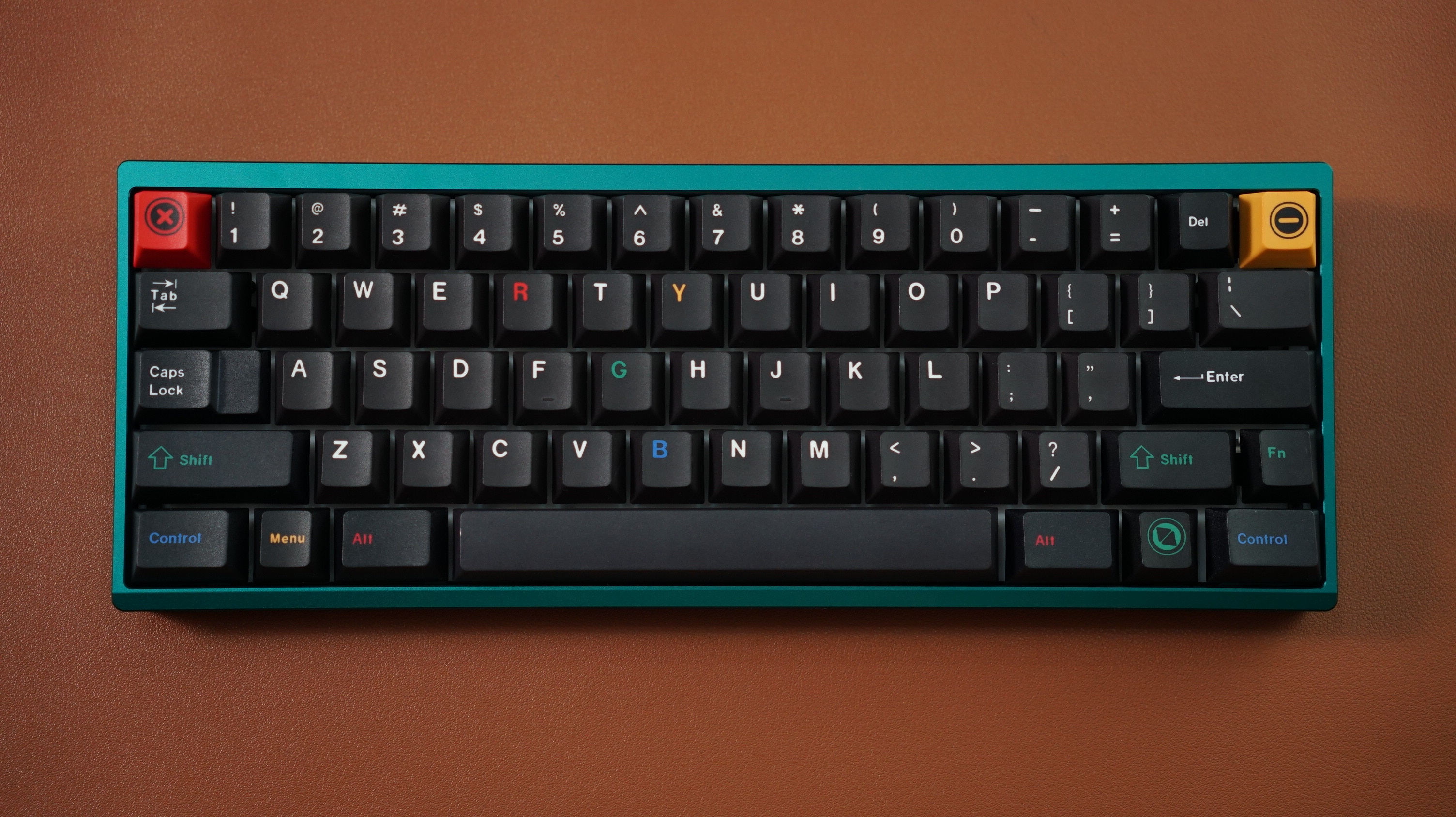[Prebuilt by Sói] Neo60 Core Anod Teal - Tạ Mirror Dusk - 3 Mode HS PCB - Switch Bsun Taichi - Keycap Retro Dark PBT