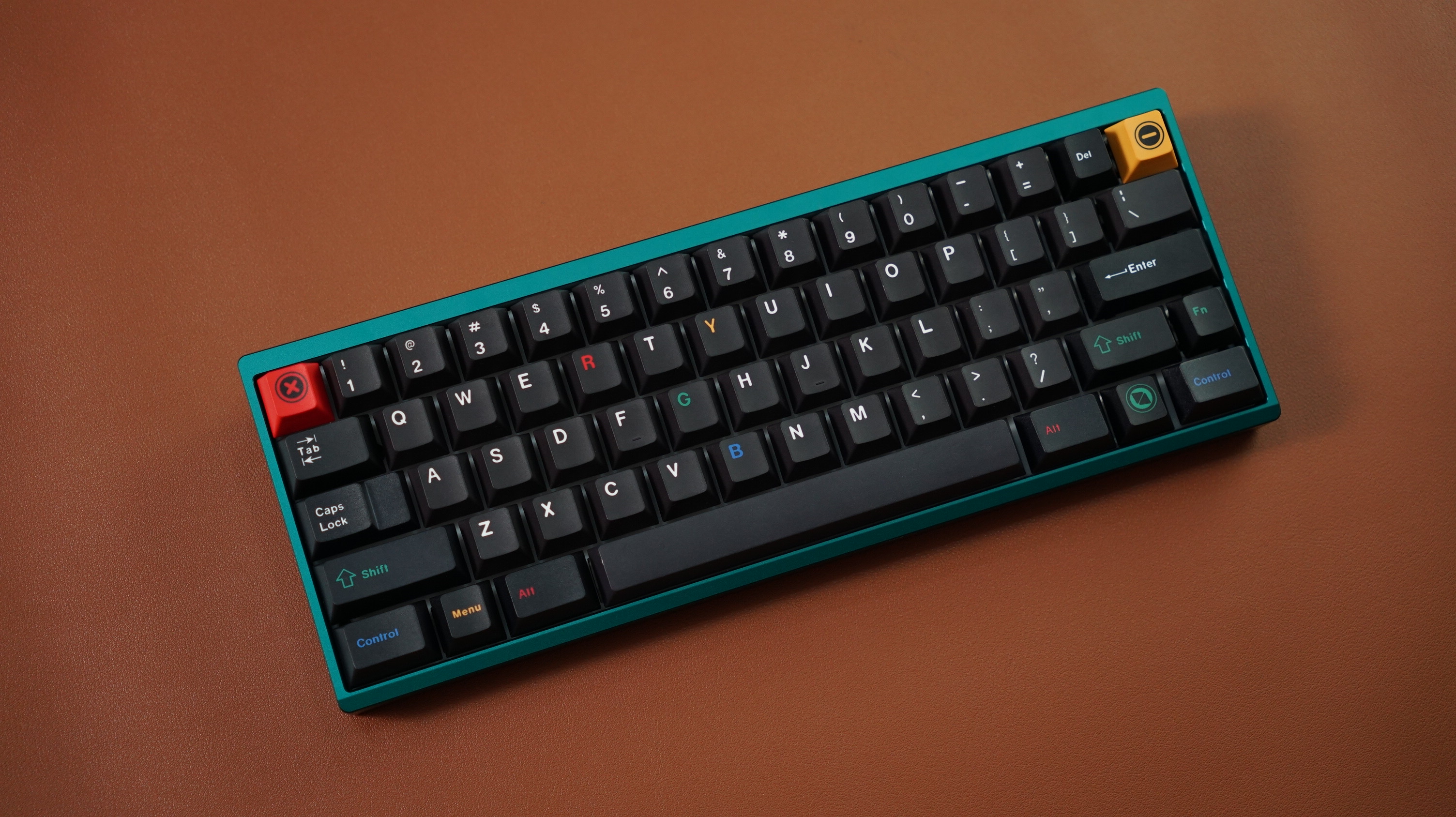 [Prebuilt by Sói] Neo60 Core Anod Teal - Tạ Mirror Dusk - 3 Mode HS PCB - Switch Bsun Taichi - Keycap Retro Dark PBT