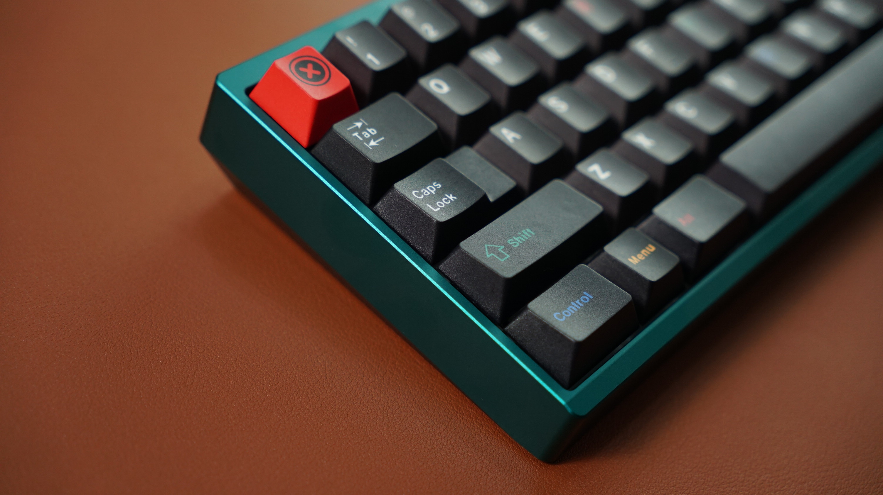 [Prebuilt by Sói] Neo60 Core Anod Teal - Tạ Mirror Dusk - 3 Mode HS PCB - Switch Bsun Taichi - Keycap Retro Dark PBT