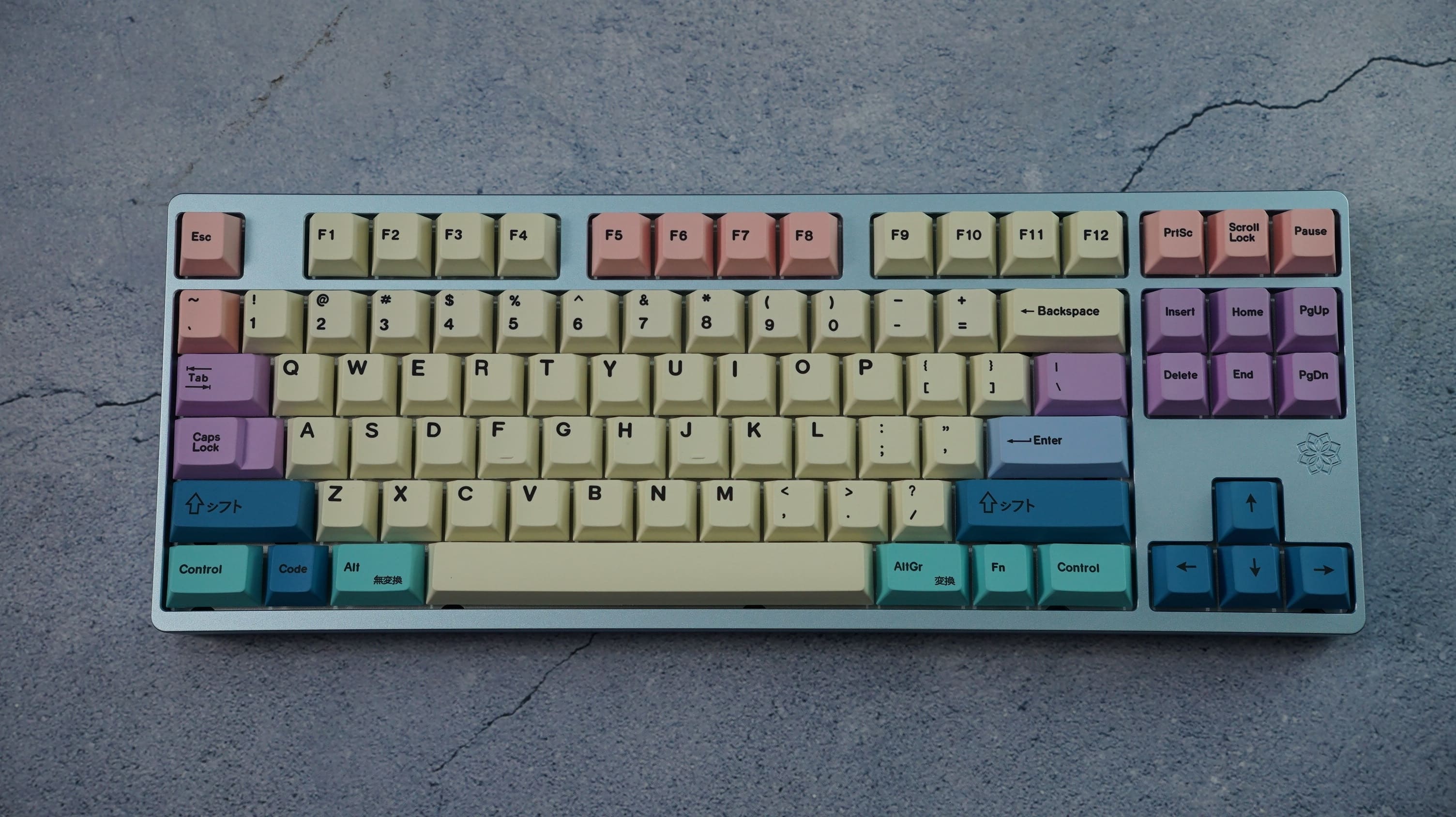 [Prebuilt by Sói] Molly80 Anod Blue - WK- Switch Neo Azure Linear - Keycap Cherry Fairy Gradient R2