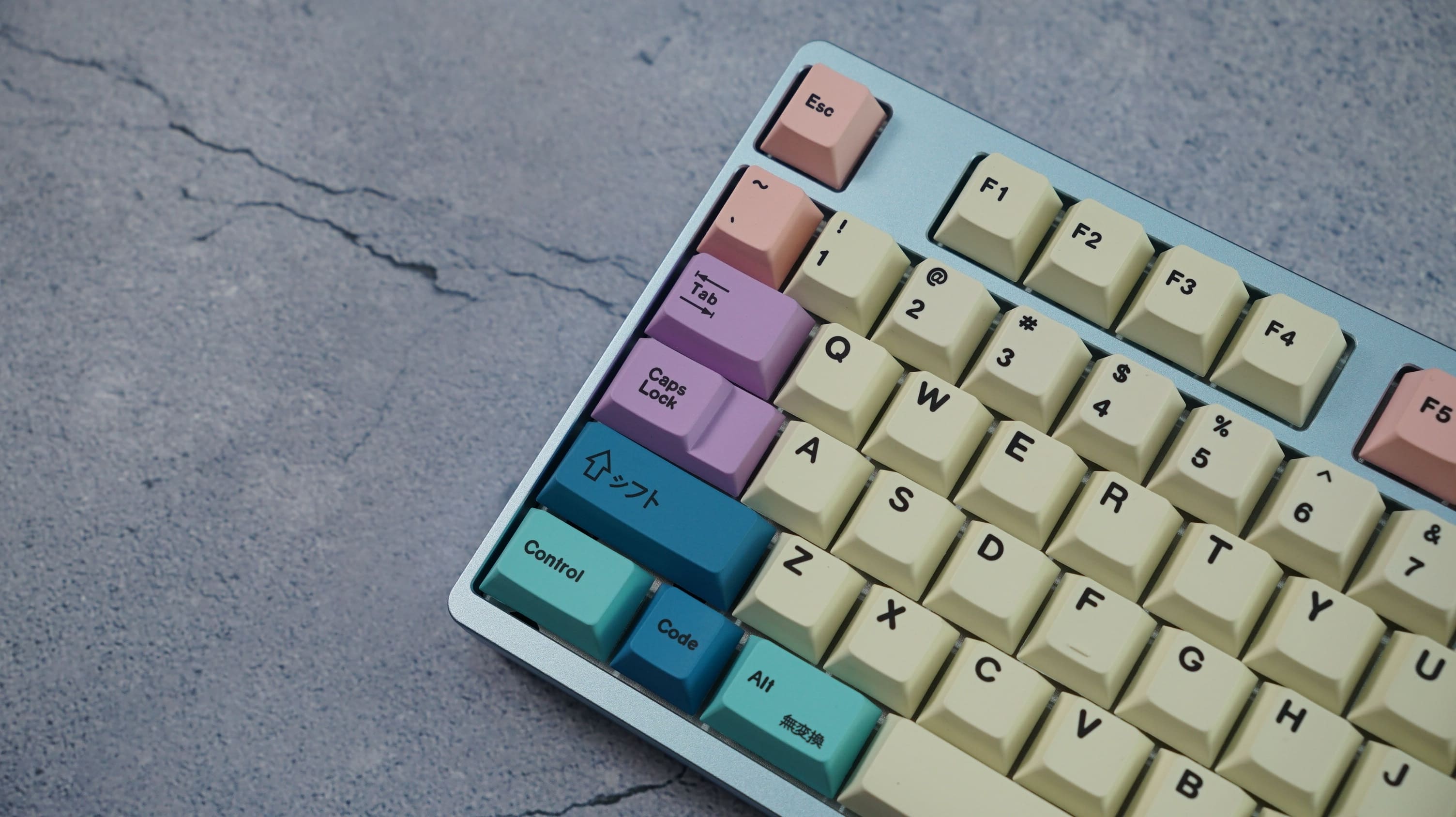 [Prebuilt by Sói] Molly80 Anod Blue - WK- Switch Neo Azure Linear - Keycap Cherry Fairy Gradient R2