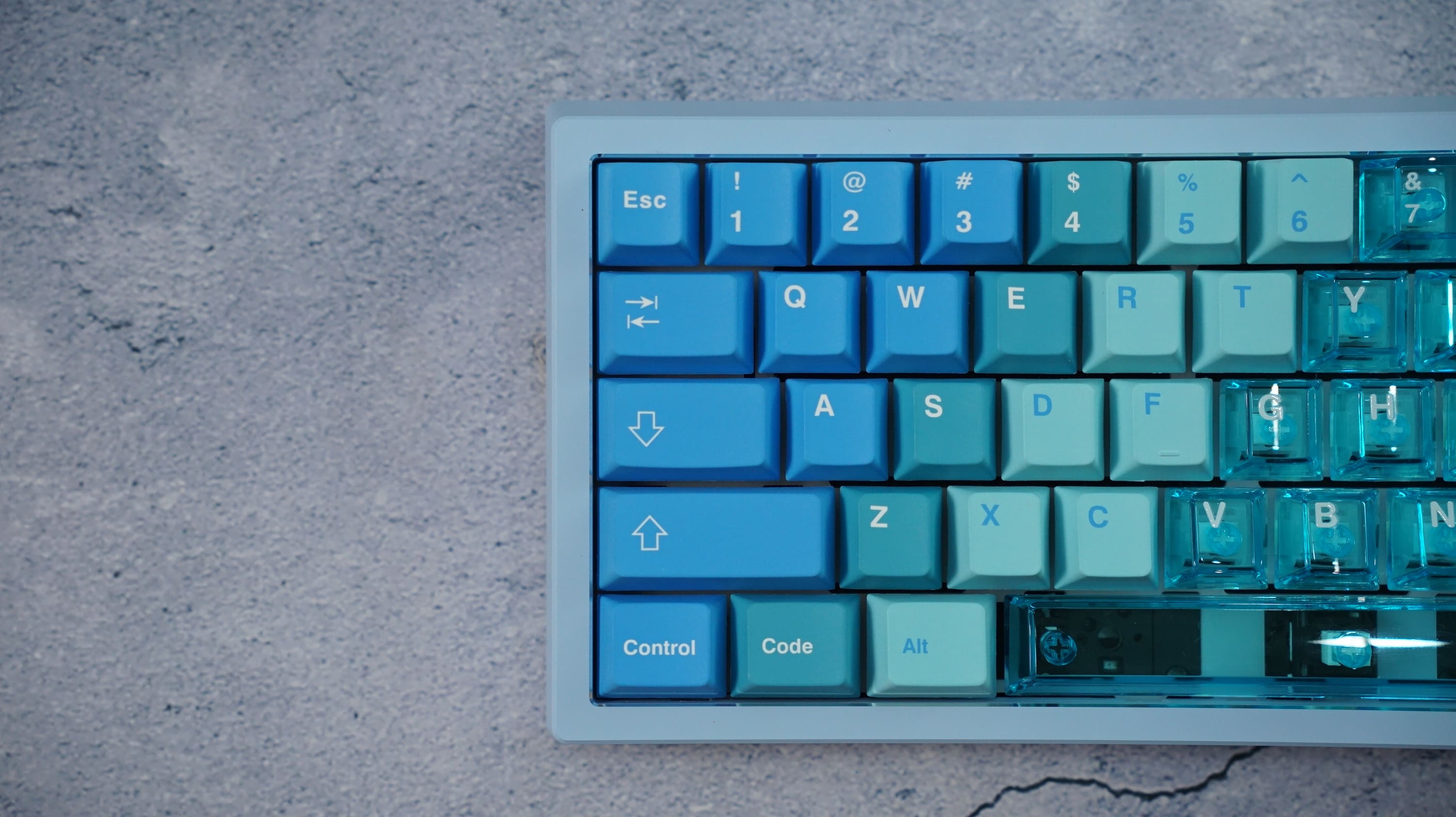 [Prebuilt by Sói] Zoom65 V3 - E-Sky Blue - Silver Chamfer - Neo Azure - Mintcaps Núi Tuyết - Xanh Trời Full