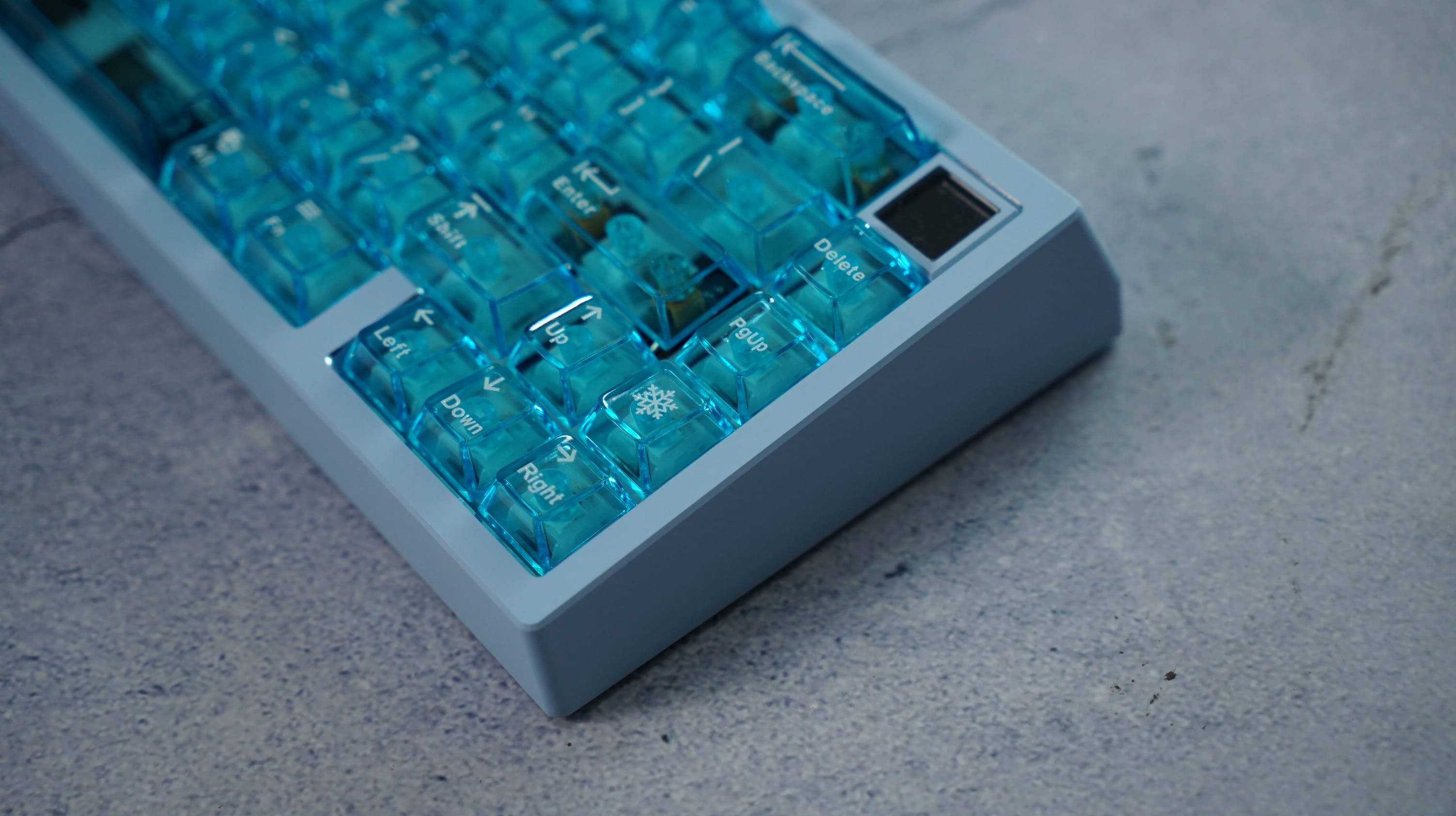 [Prebuilt by Sói] Zoom65 V3 - E-Sky Blue - Silver Chamfer - Neo Azure - Mintcaps Núi Tuyết - Xanh Trời Full