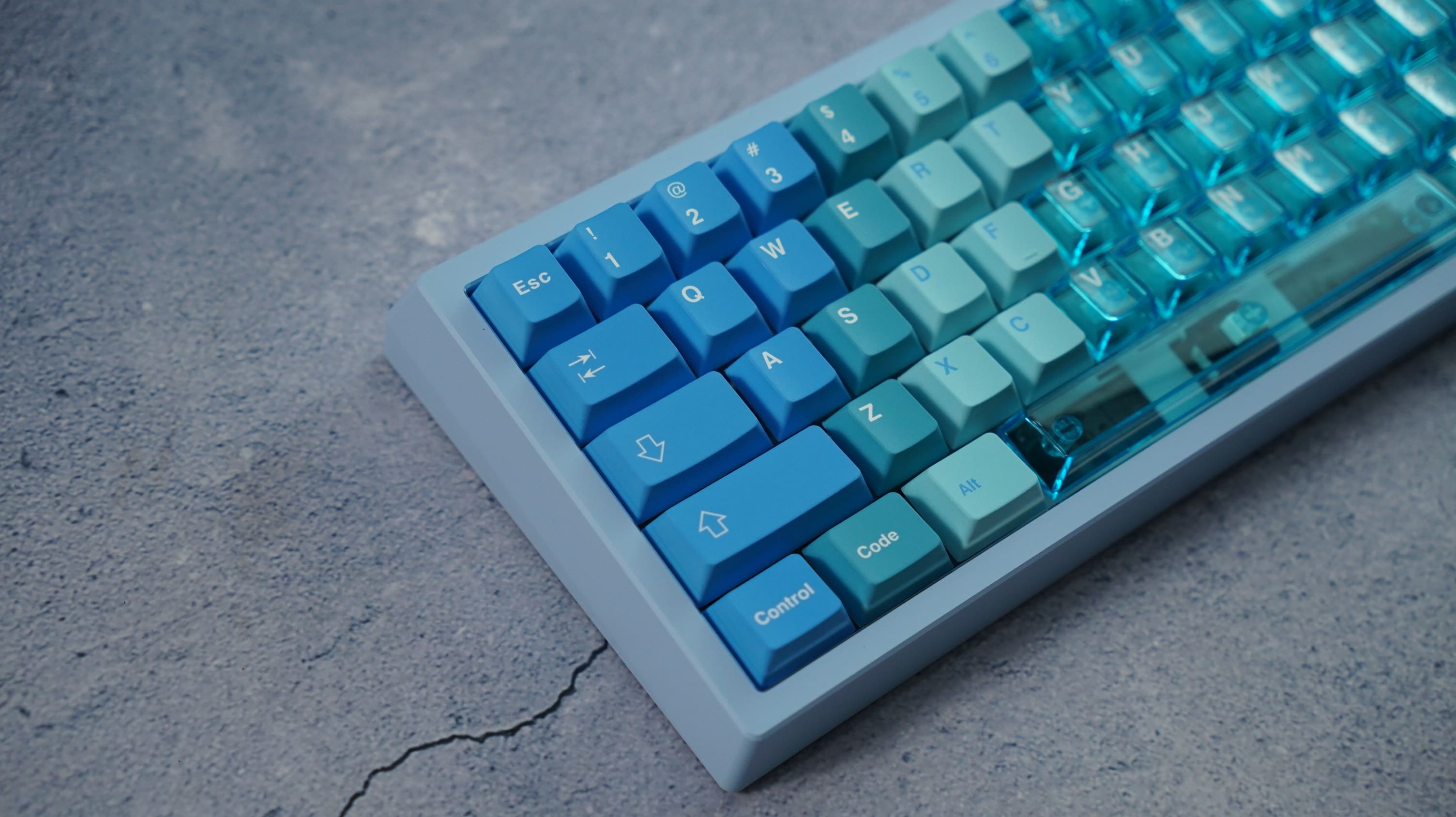[Prebuilt by Sói] Zoom65 V3 - E-Sky Blue - Silver Chamfer - Neo Azure - Mintcaps Núi Tuyết - Xanh Trời Full