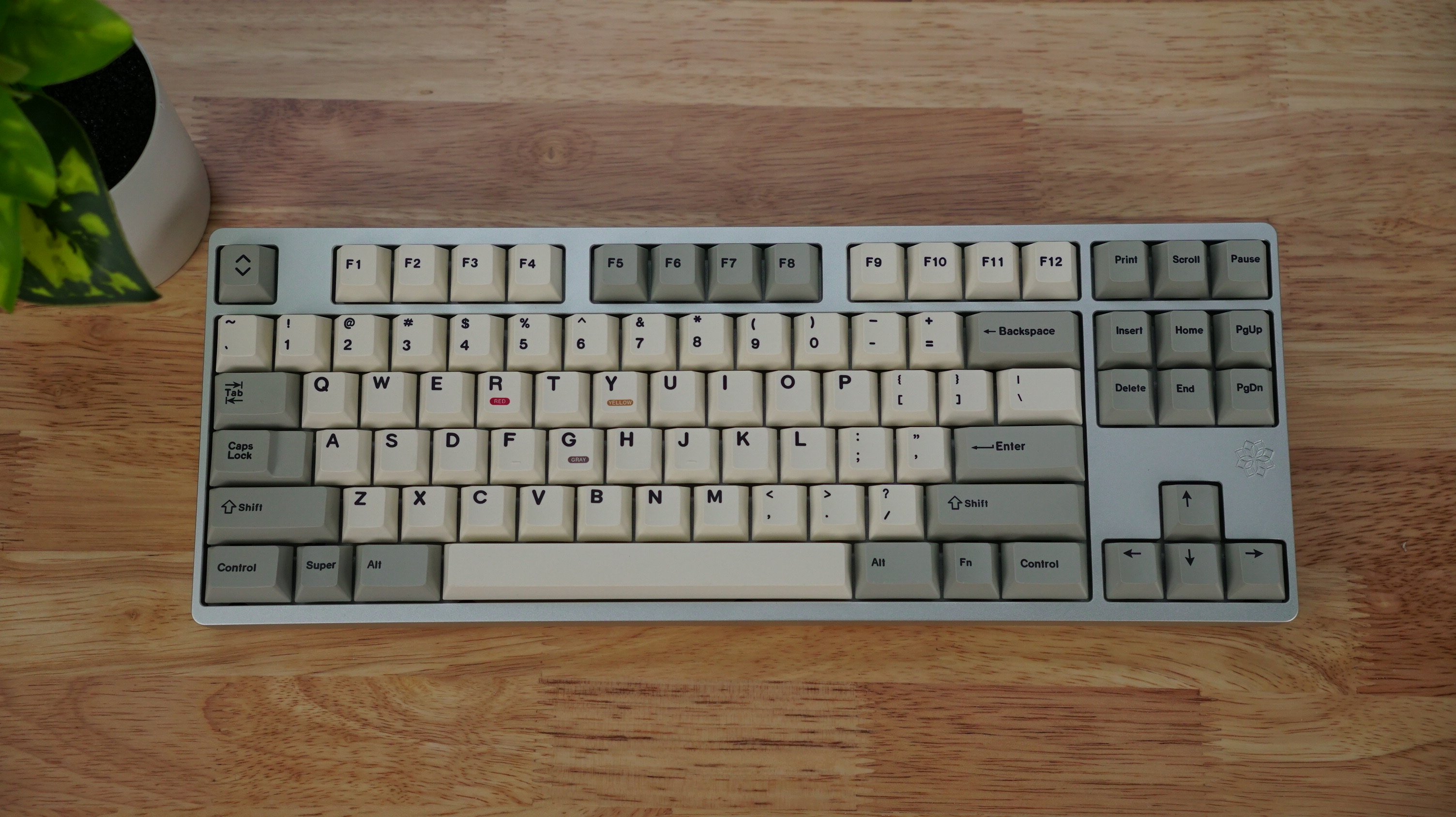 [Prebuilt by Sói] Molly80 Silver - Switch BSUN Taichi - Keycap Mintcaps Retro100