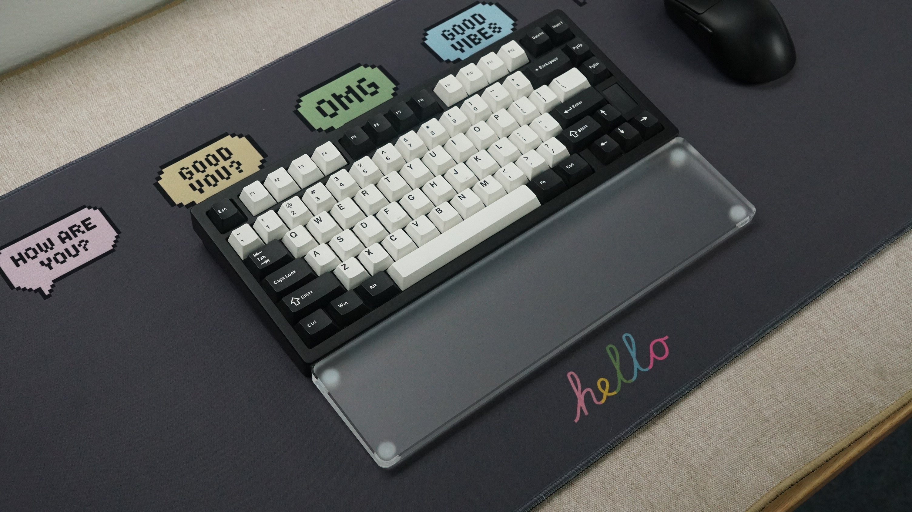 [In Stock] Kê tay Acrylic trong mờ tản led