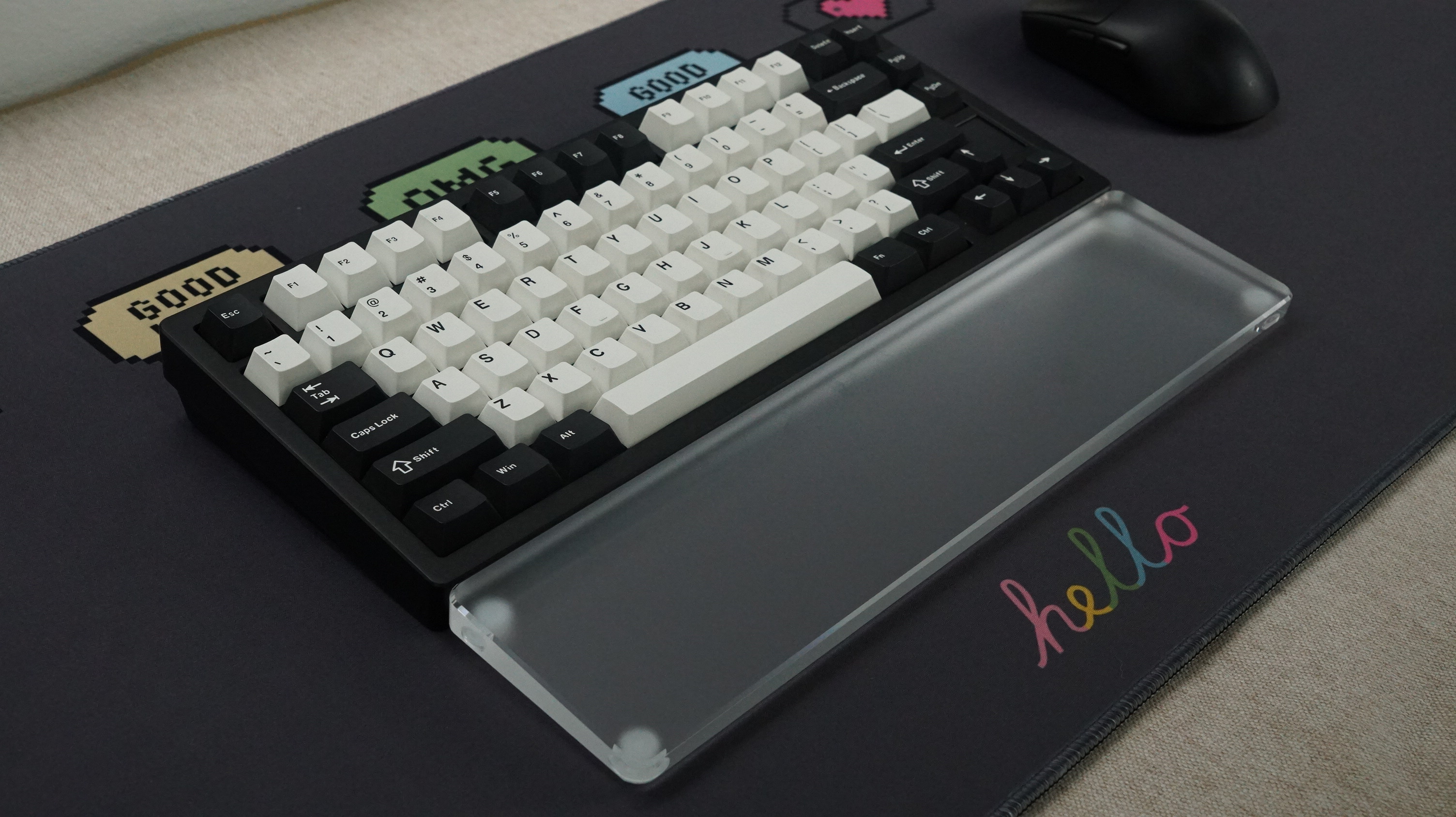 [In Stock] Kê tay Acrylic trong mờ tản led