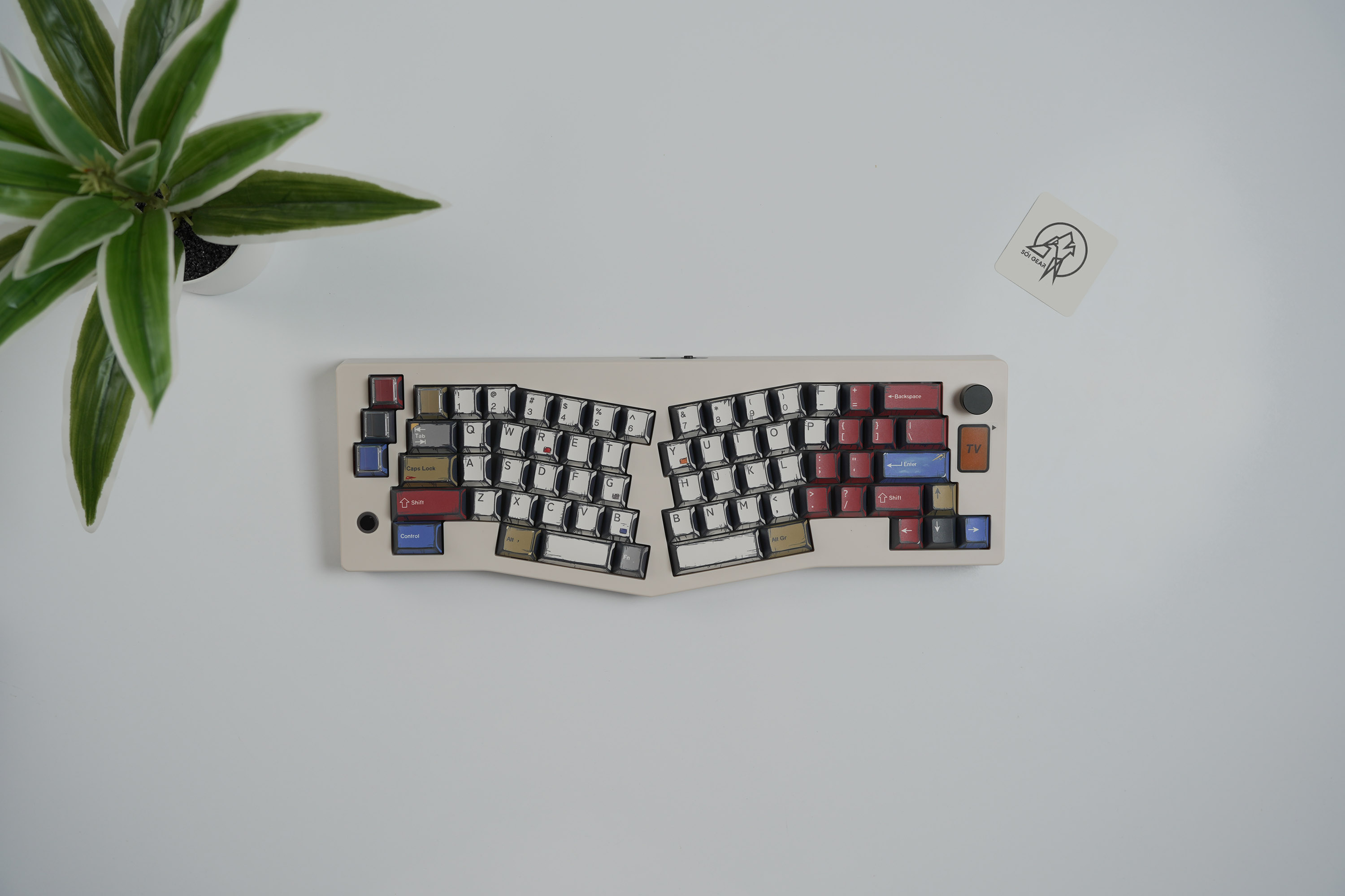 [Prebuilt by Sói] Cidoo ABM066 - Gateron Yellow Milky Pro - Cherry Aifei Truyện tranh Màu