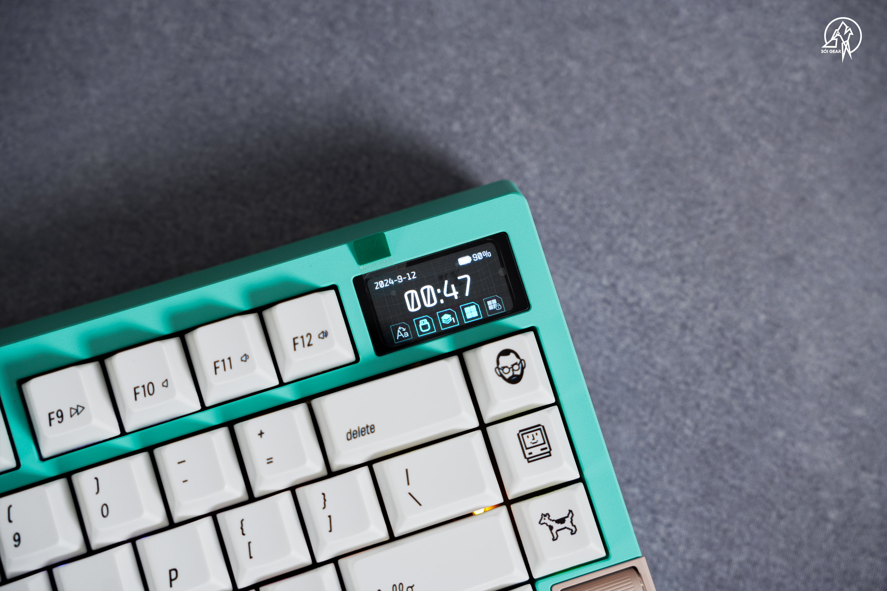 [Prebuilt by Sói] Zoom75 Tiga Aquamarine - Keygeek Full Nylon - Mintcap MAC
