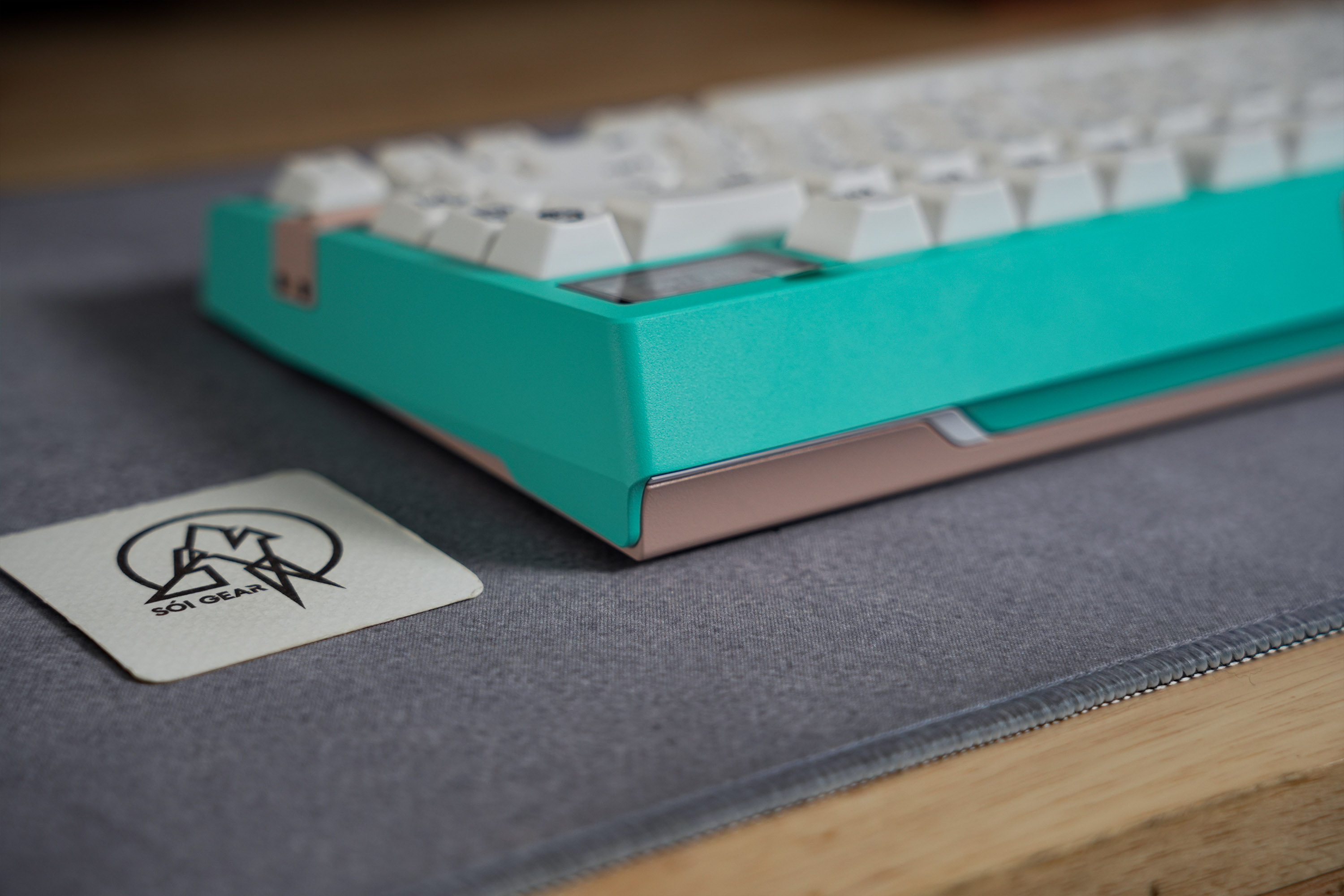 [Prebuilt by Sói] Zoom75 Tiga Aquamarine - Keygeek Full Nylon - Mintcap MAC