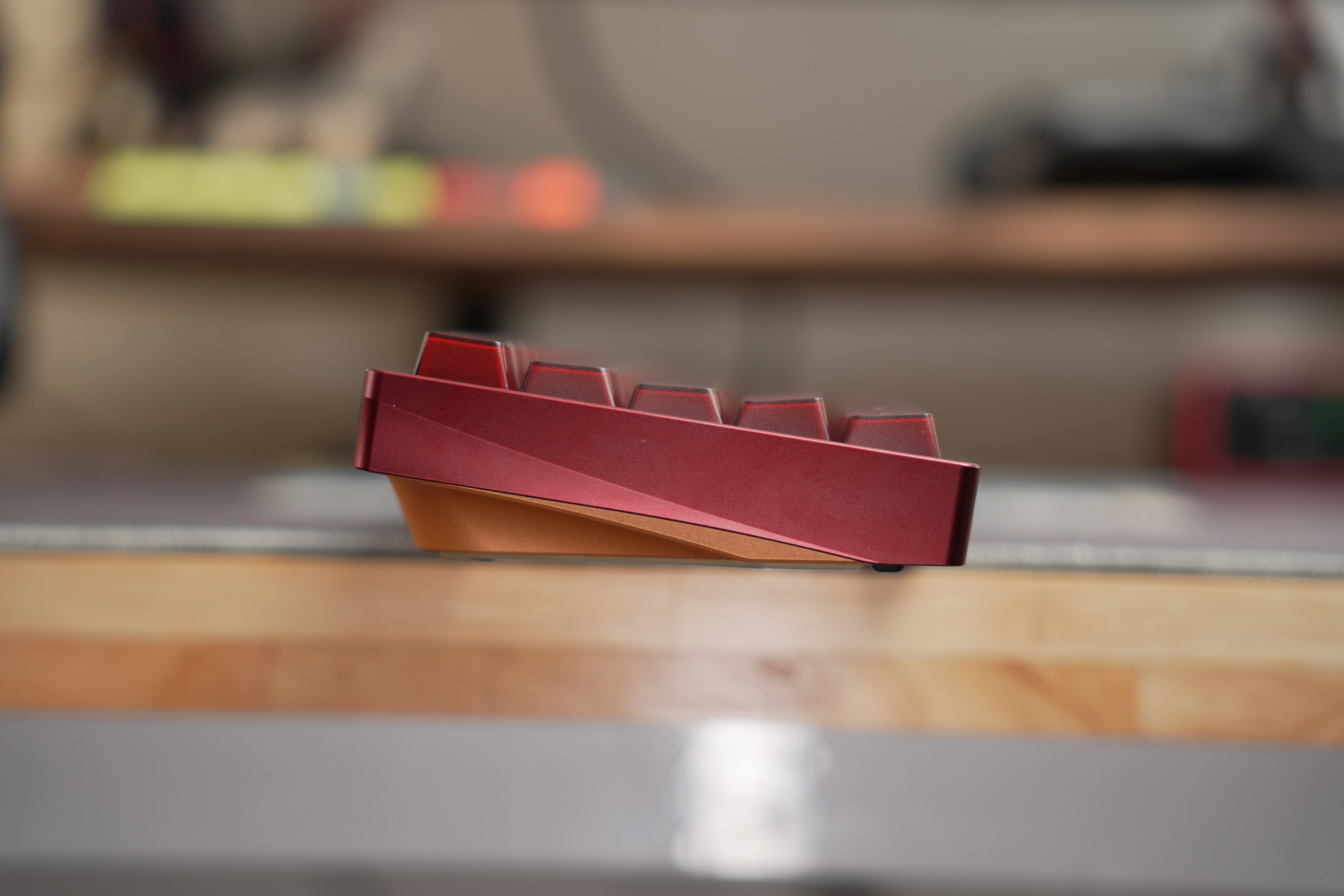 [Prebuilt by Sói] Neo60Cu Burgundy - Neo Amber - AIFEI PYGA Red Semi-Transparent
