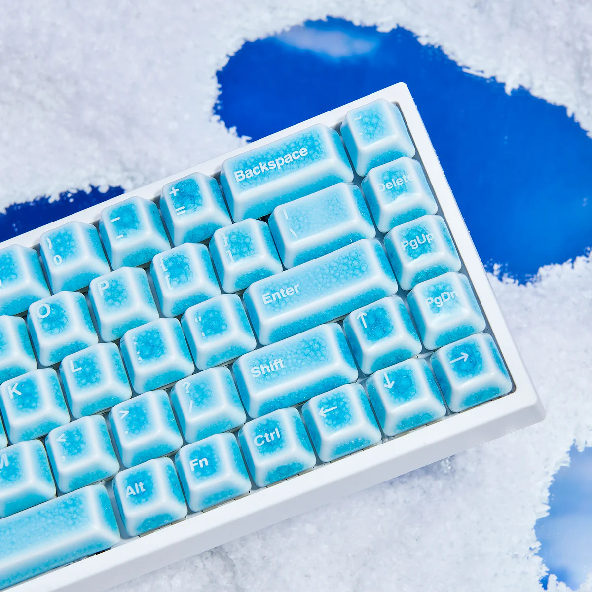 Keycap sứ Cerakey V2 - Blue Crazed - Full set