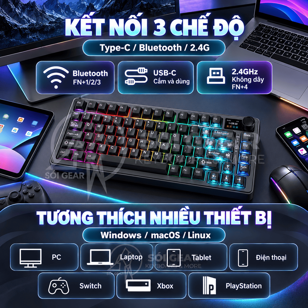 Bàn phím cơ Yunzii B75 Pro Max