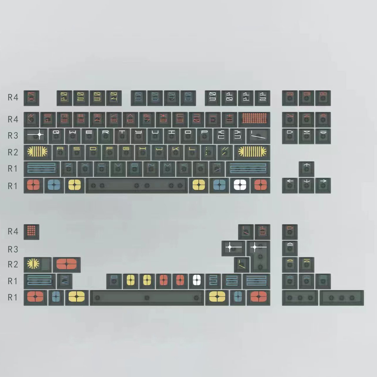 Keycap Mintcaps Cherry EXPO PC Xuyên led UV Print