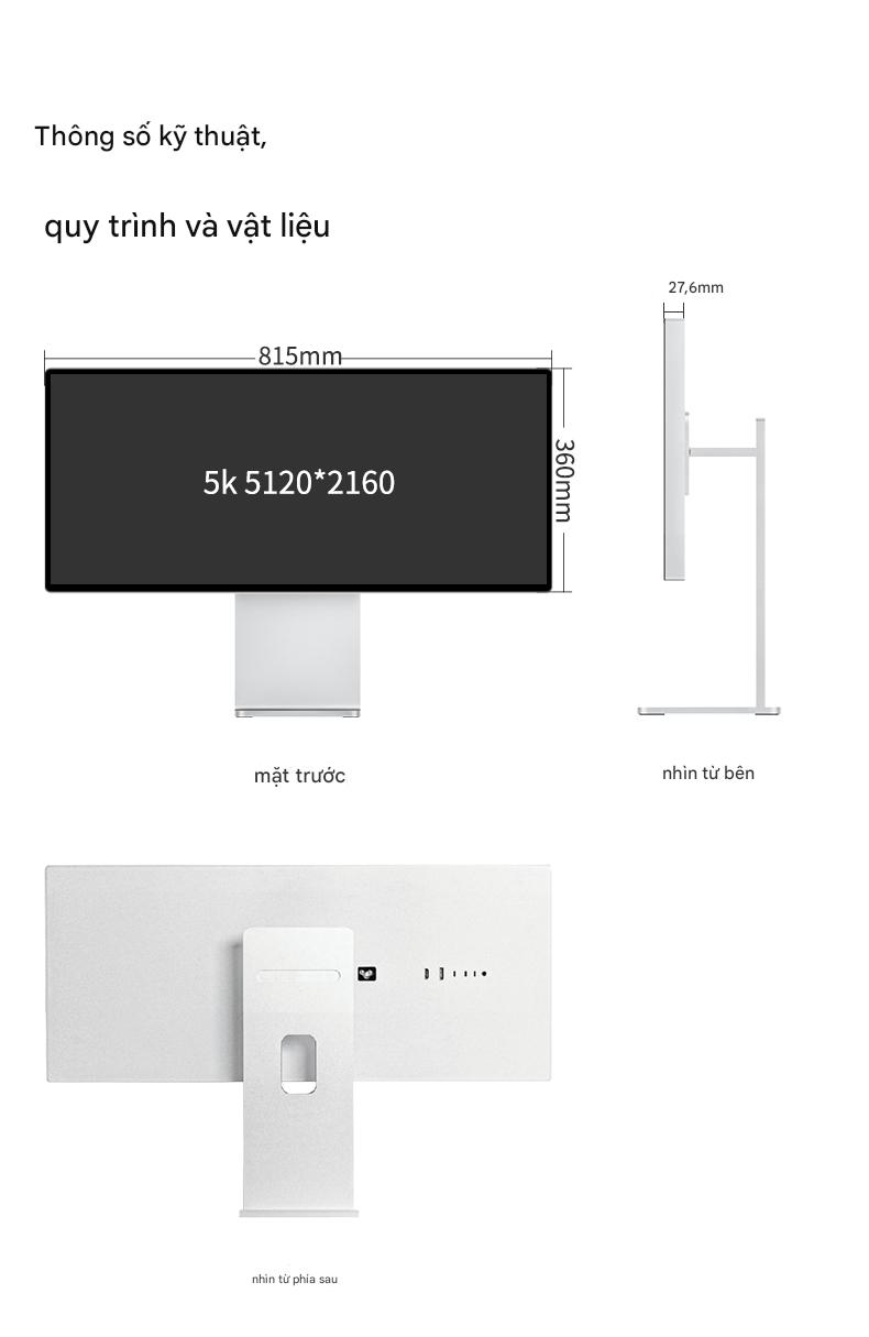 Màn hình Kuycon IPS 34 Inch 5K 60Hz G34W Bản Lỗ