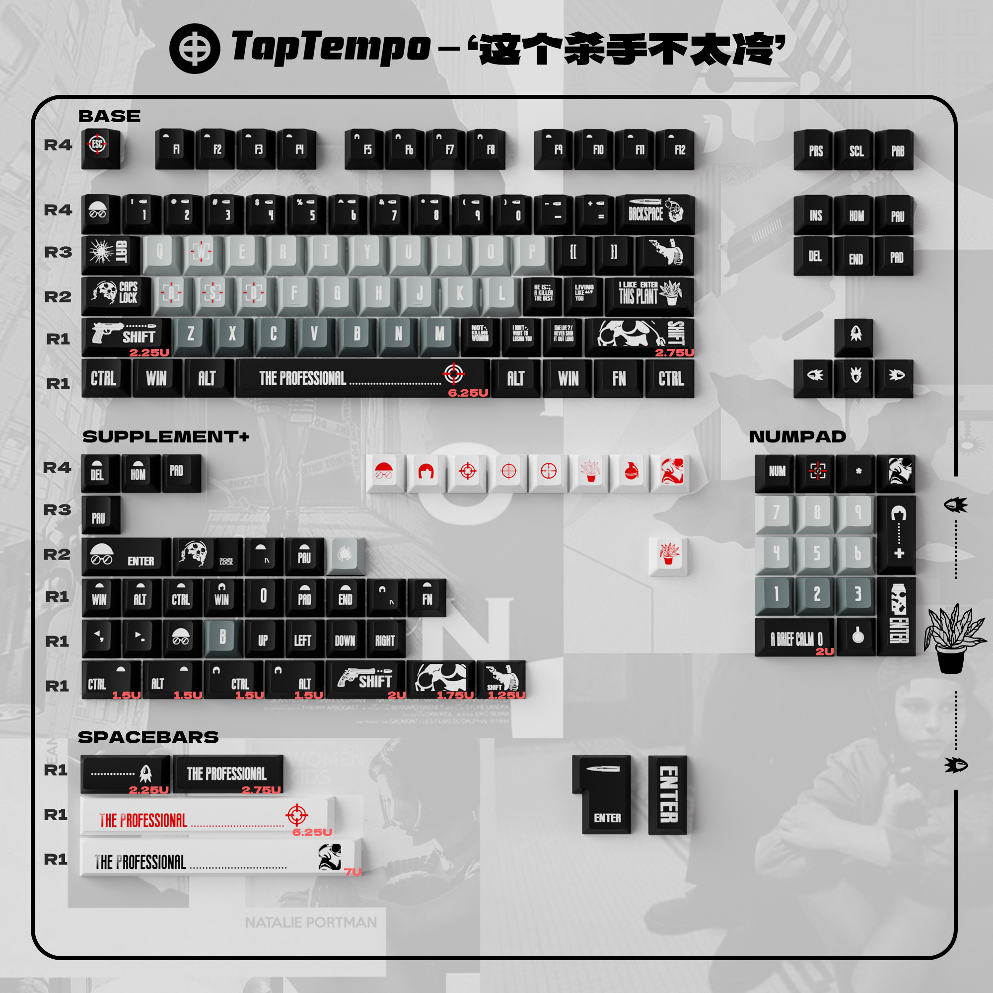 Keycap Cherry Taptempo The Professional PBT Dyesub