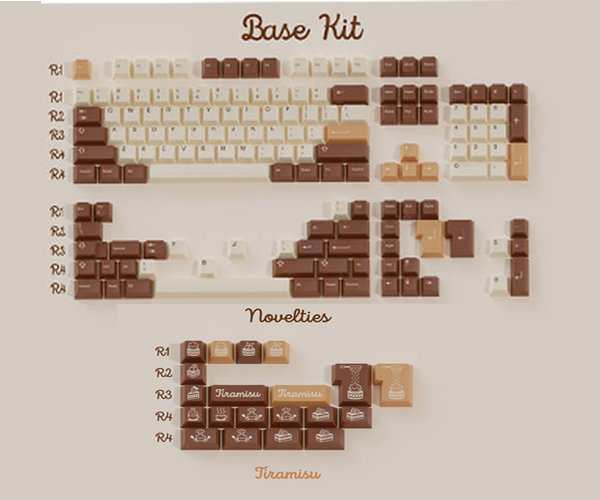 Keycap Cherry GMK Tiramisu Base + Novelties