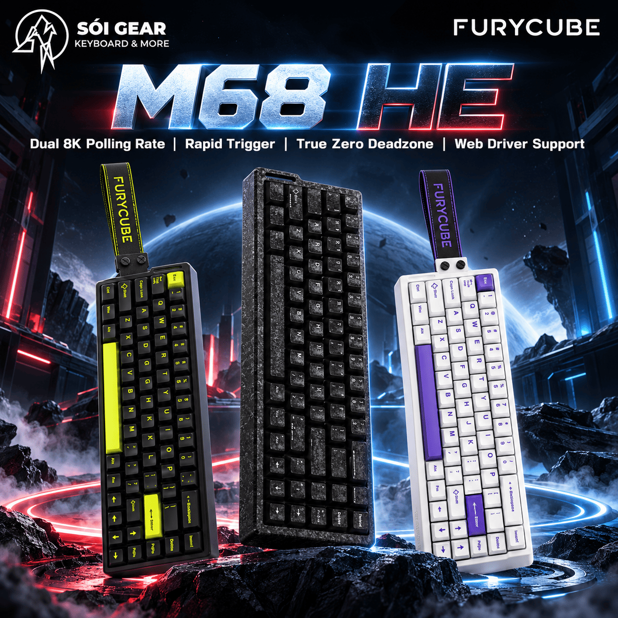 Bàn phím cơ Furycube M68 HE