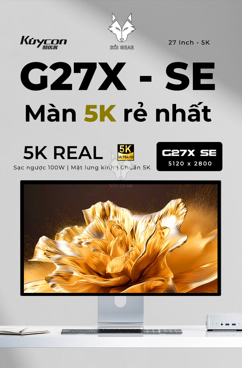 Màn hình Kuycon IPS 5K 60Hz 27 Inch G27X SE