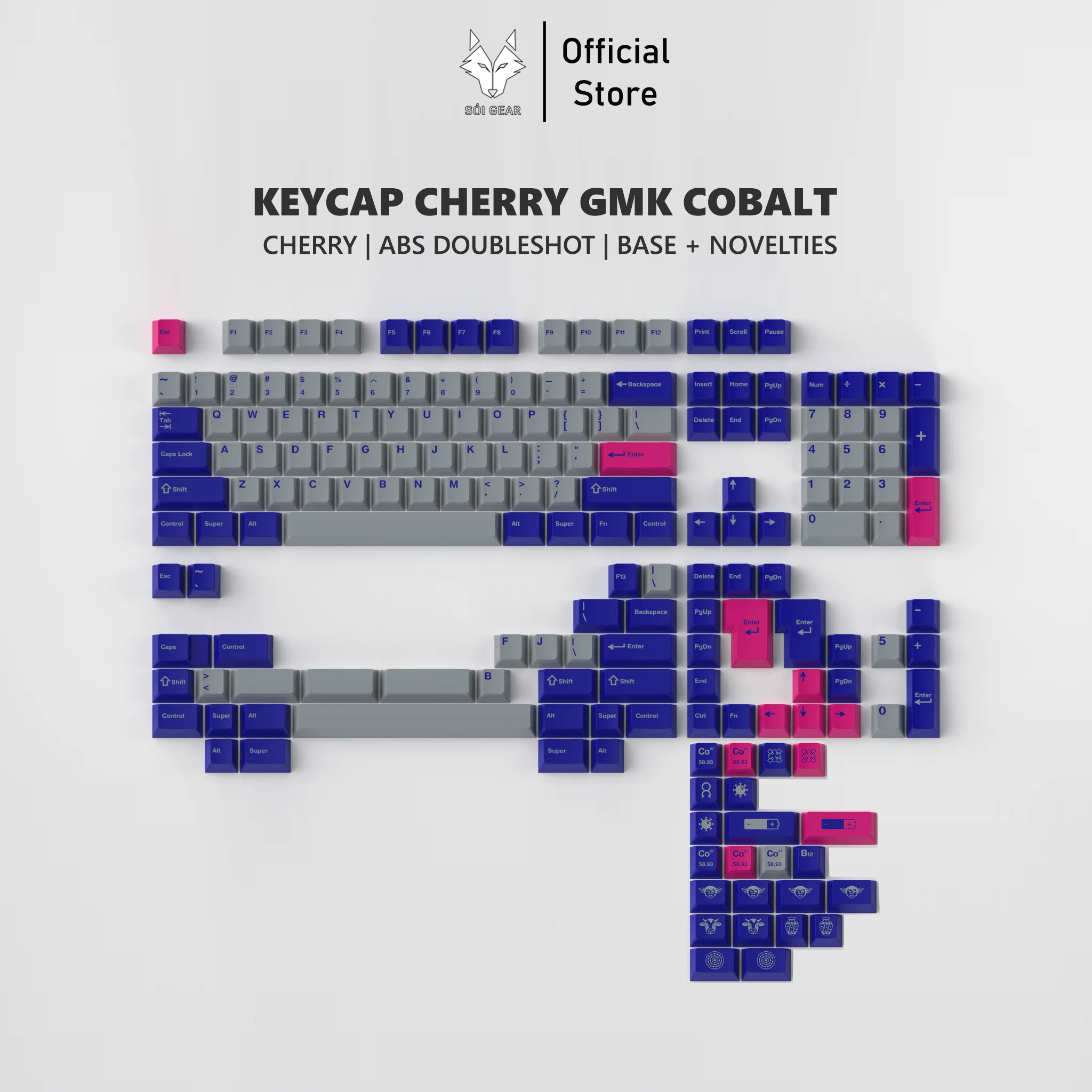 Keycap Cherry GMK Cobalt Base + Novelties