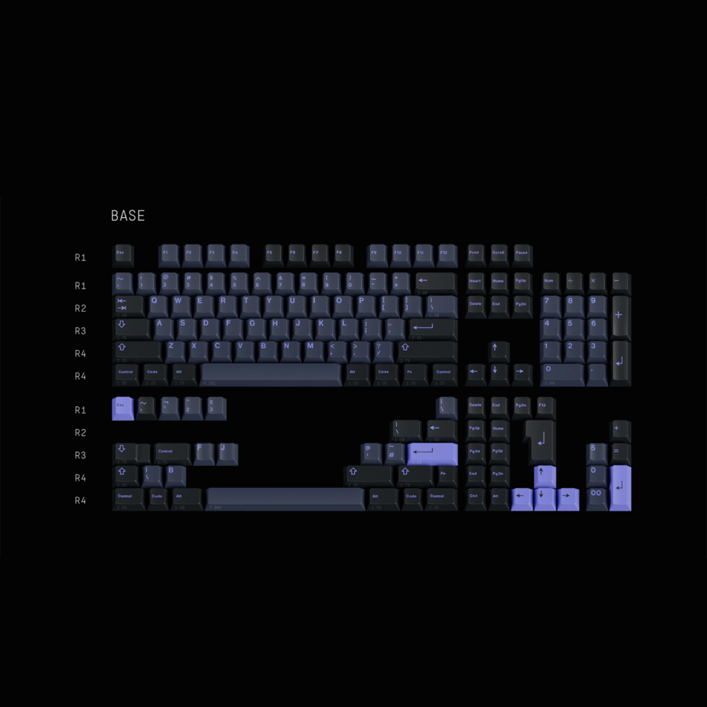 Keycap Cherry GMK Nightshade ABS Doubleshot